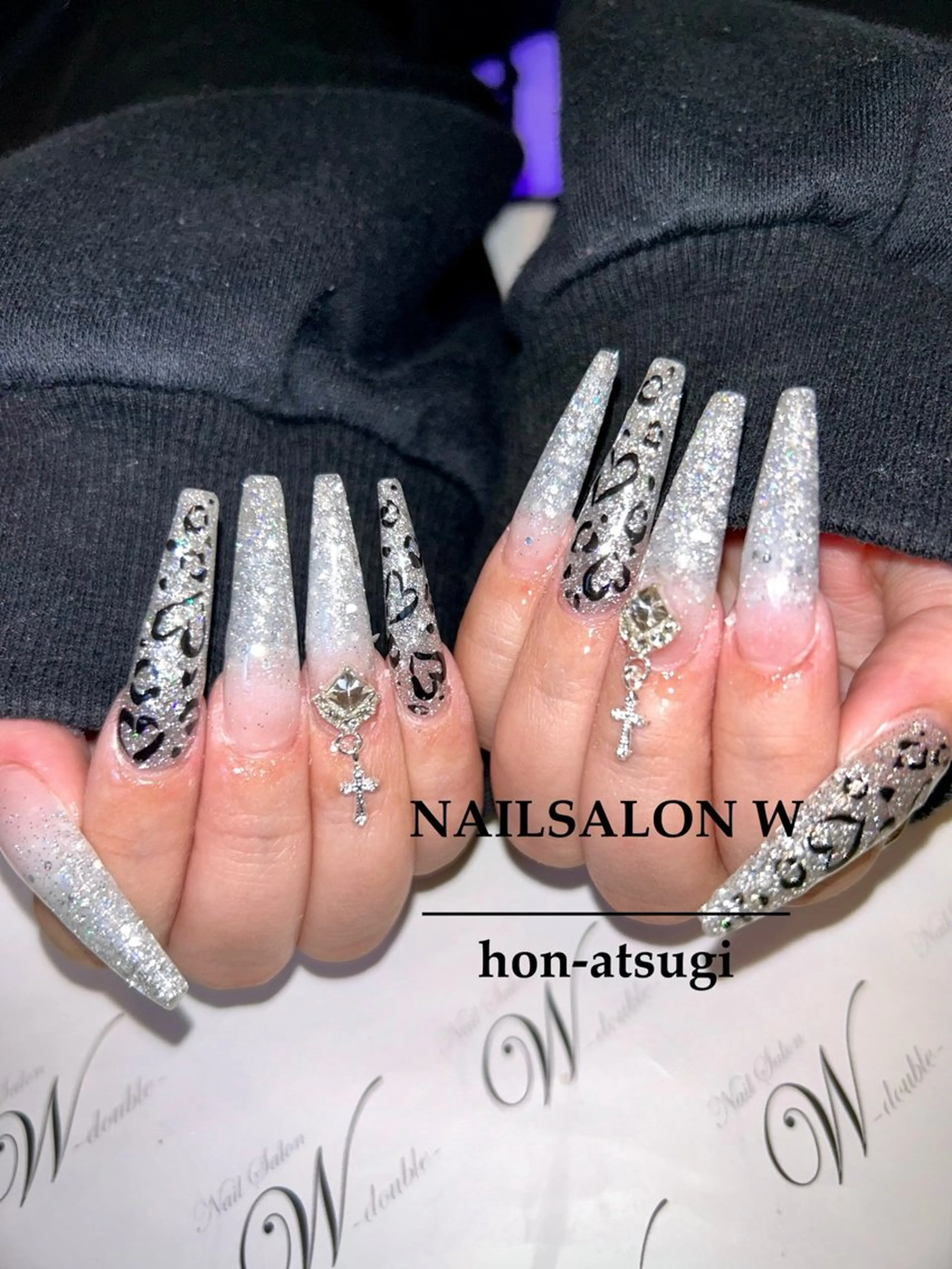 ネイル アートネイル ジェルネイル ロングネイル スカルプネイル ワンホンネイル ネイルサロン ダブルのネイルデザイン