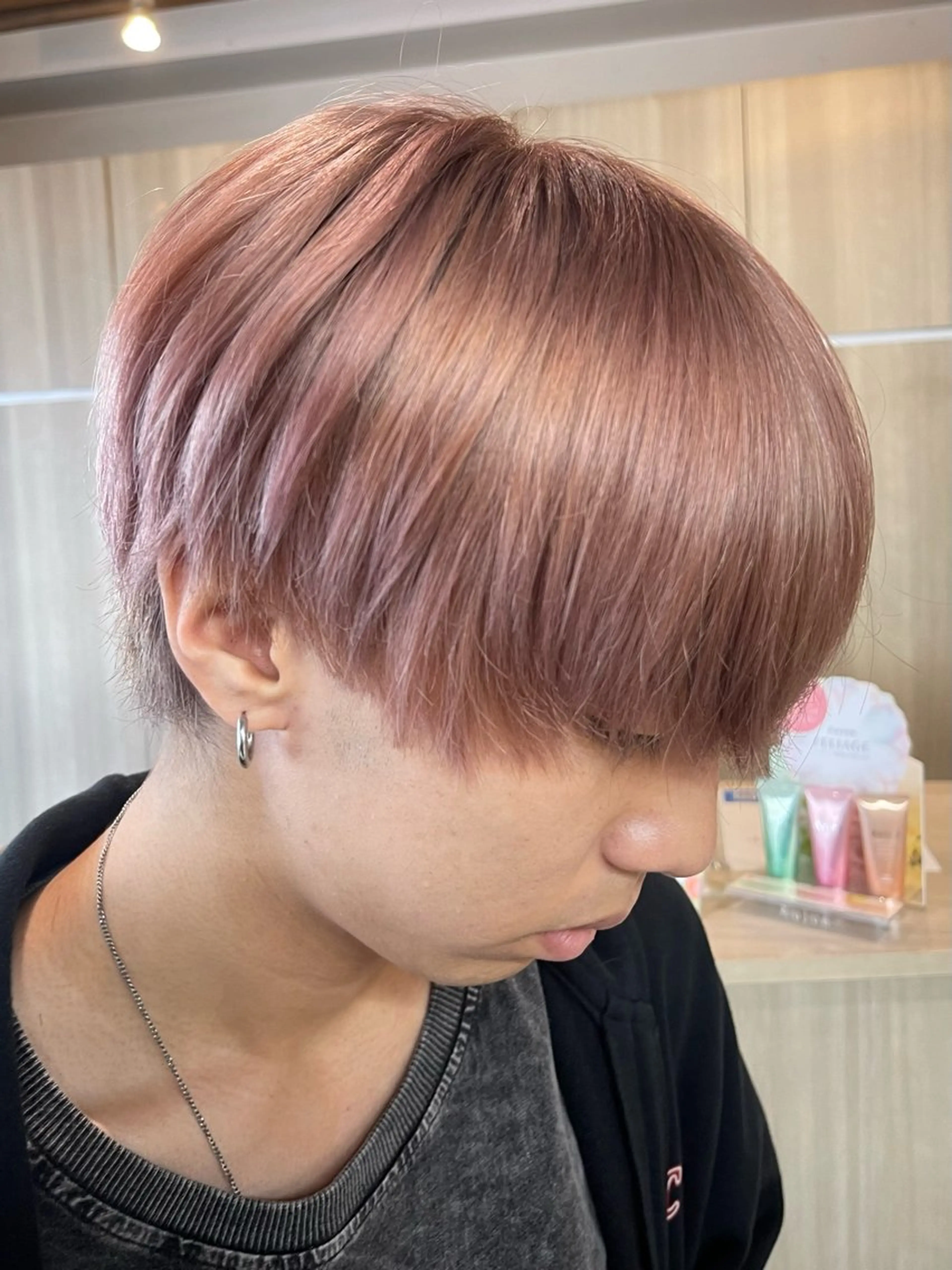 カラー メンズ 野田頭 心🌿/ボブ レイヤー/艶カラーのヘアスタイル