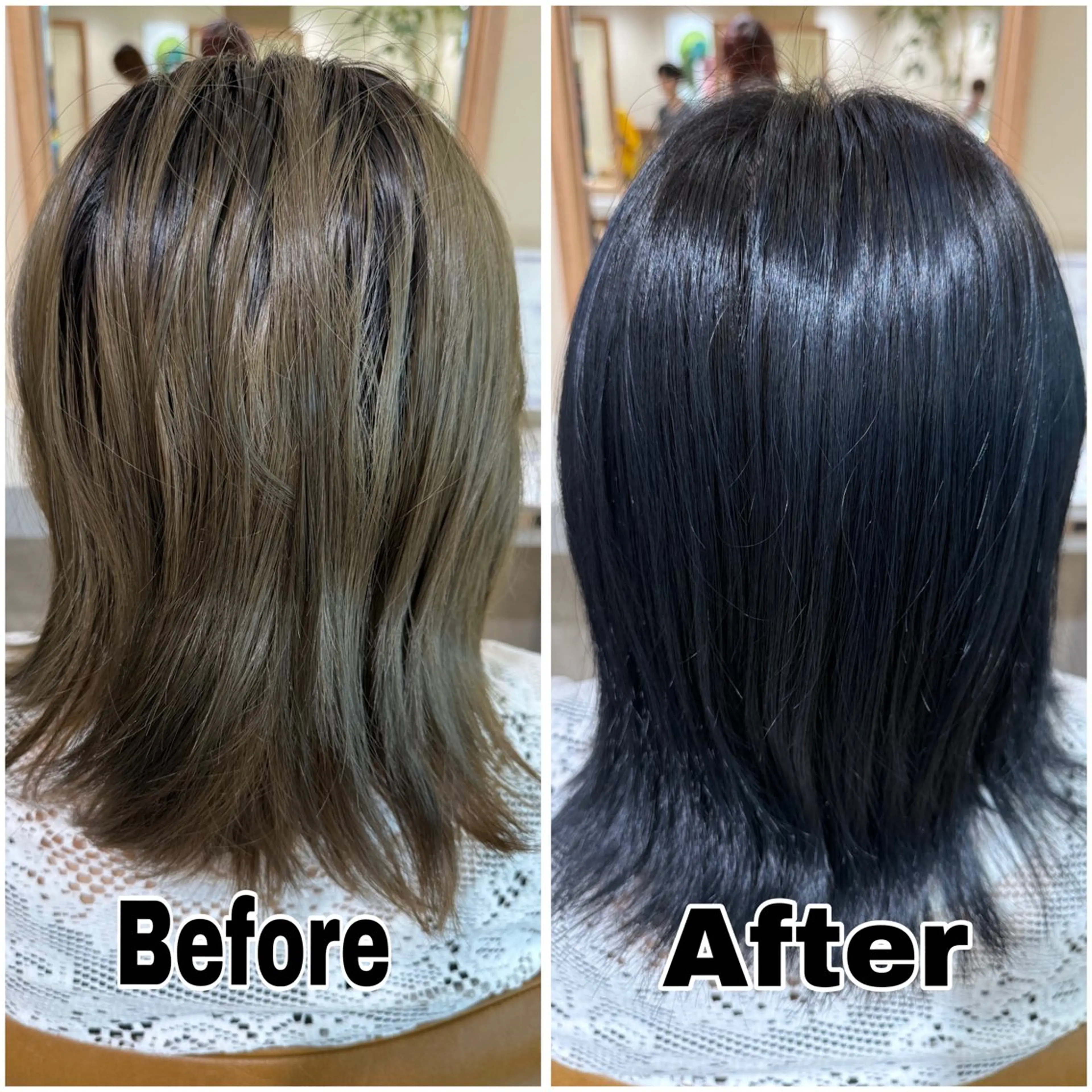 ミディアム ヘアカラー 派手髪♡モデル募集 鈴木沙彩のヘアスタイル