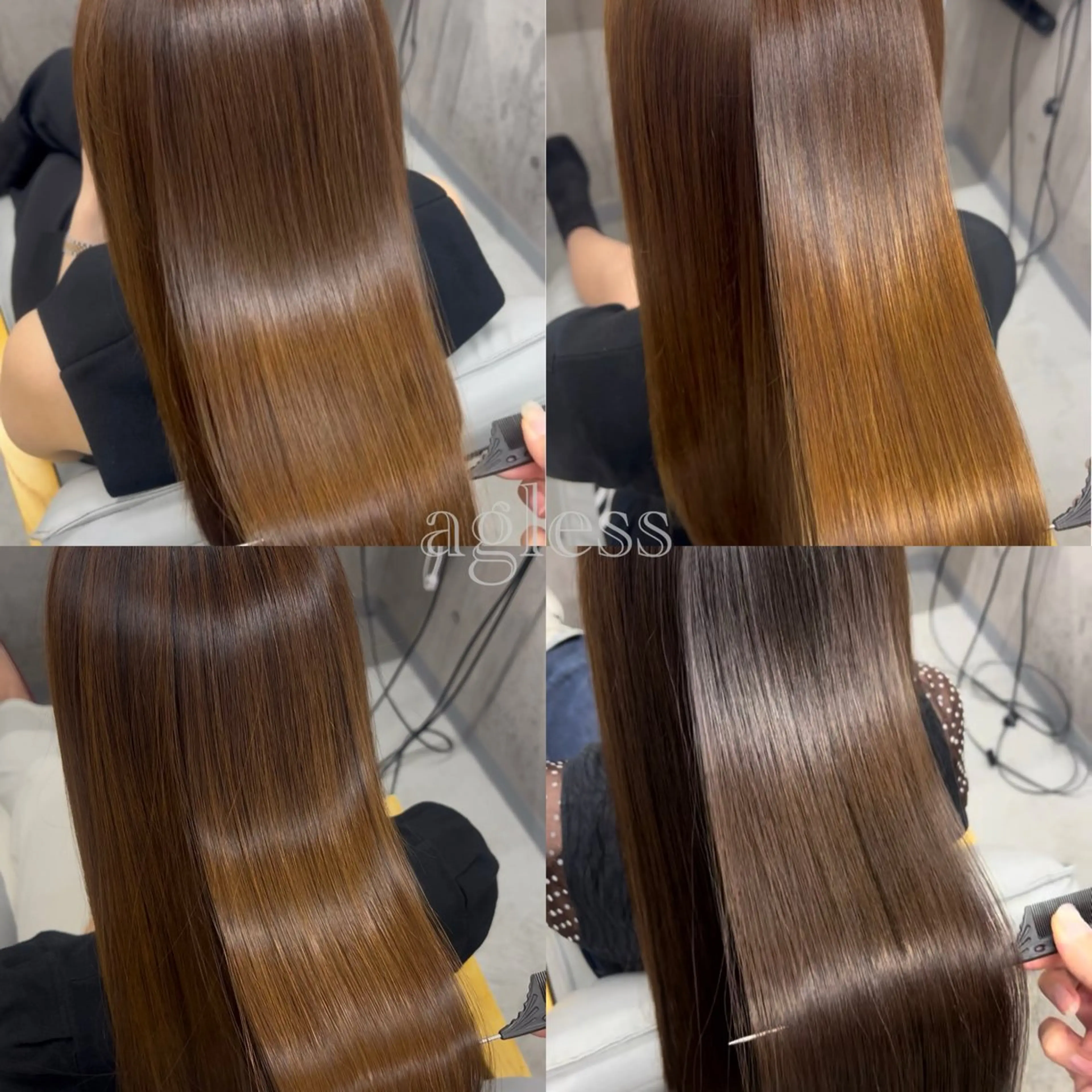 ロング カラー ブリーチ ハイライトカラー インナーカラー ハイライト 髪質改善 ageless所属・三宮/髪質改善 /縮毛矯正美髪カラーのヘアスタイル