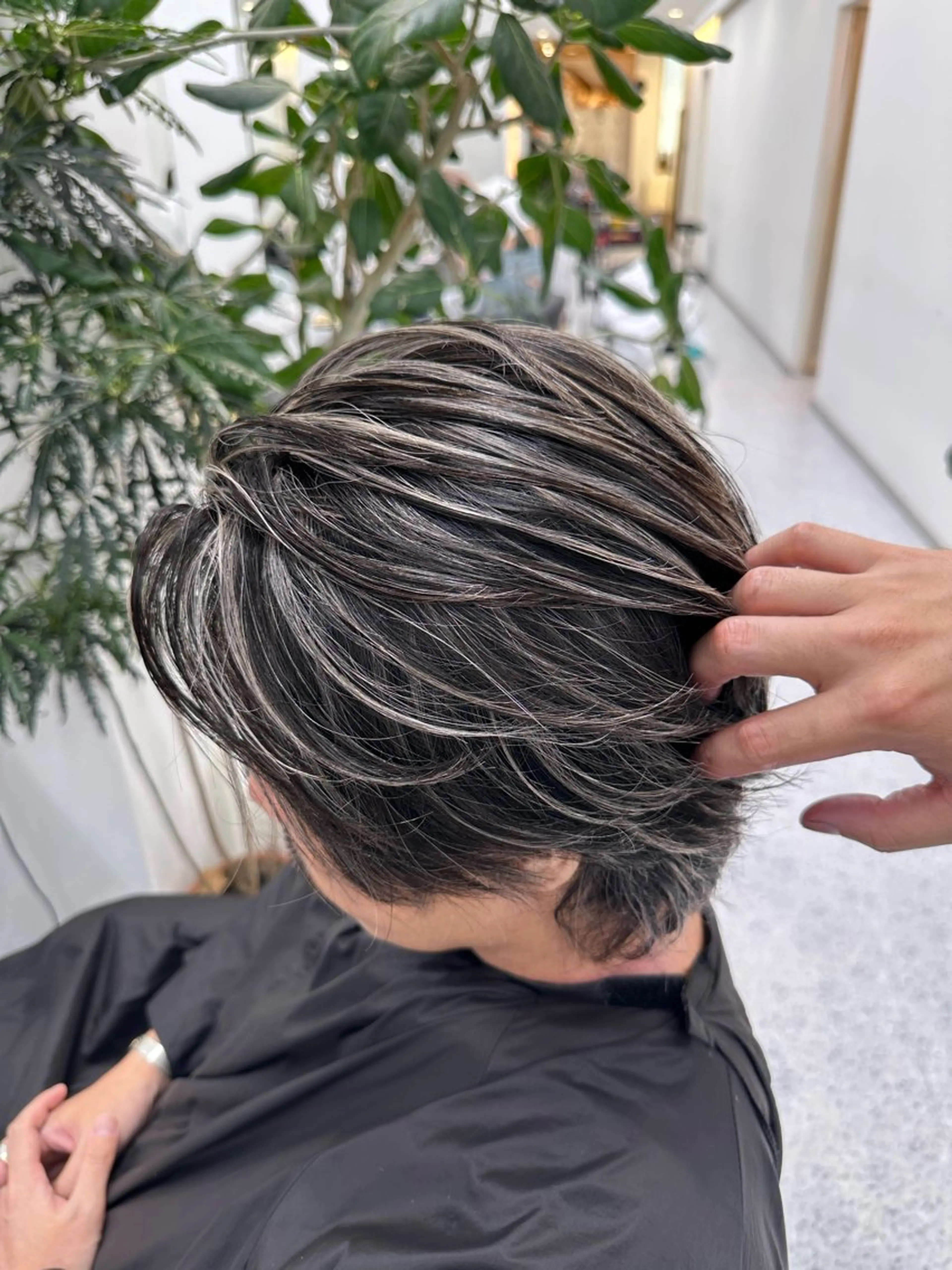 ショート ヘアアレンジ メンズ ヘアカラー トリートメント 久米 治仁のヘアスタイル