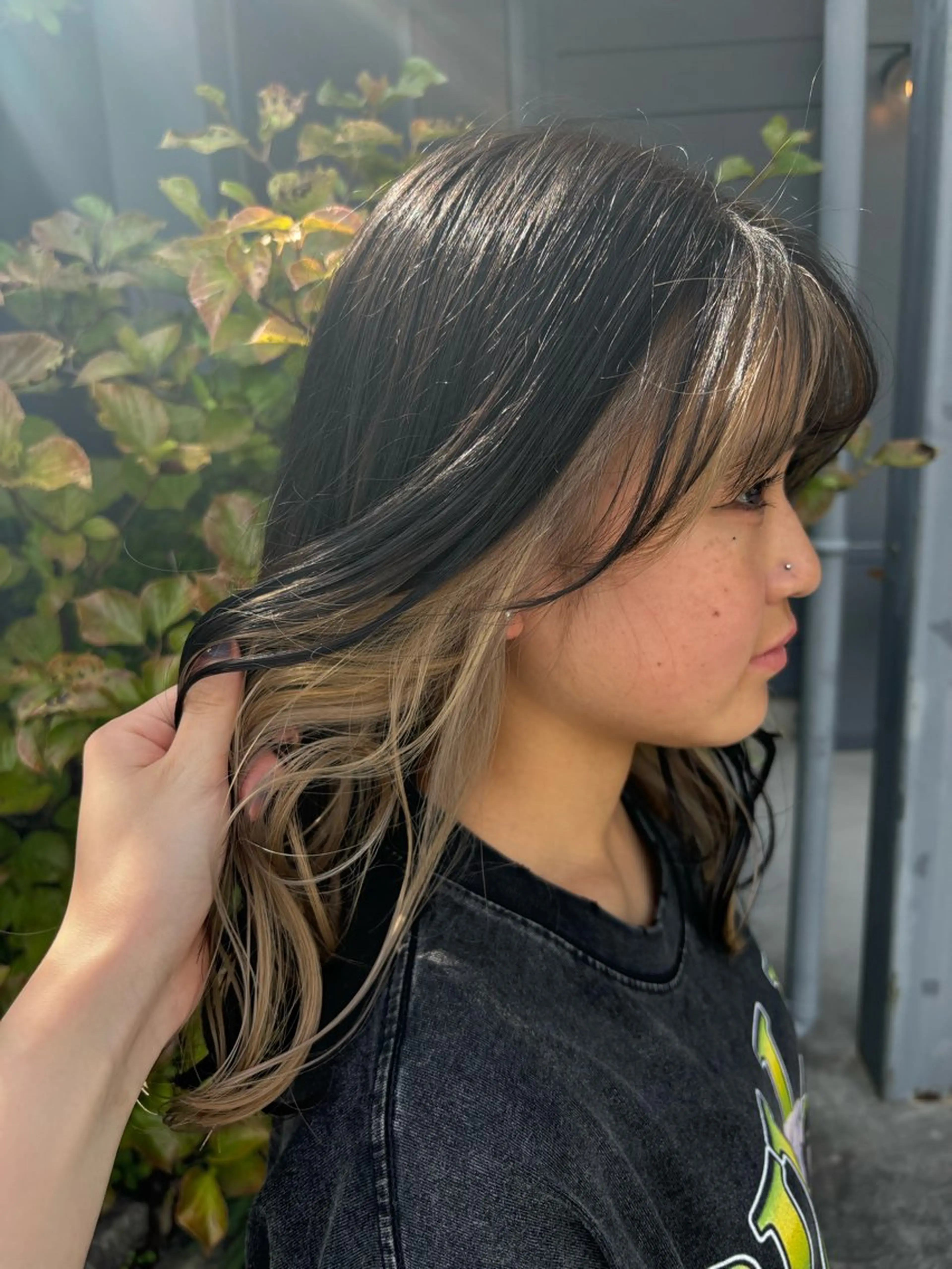 カラー インナーカラー ヘアカラー 暖色カラー／ボブ／ 酸性ストレート／羽菜のヘアスタイル