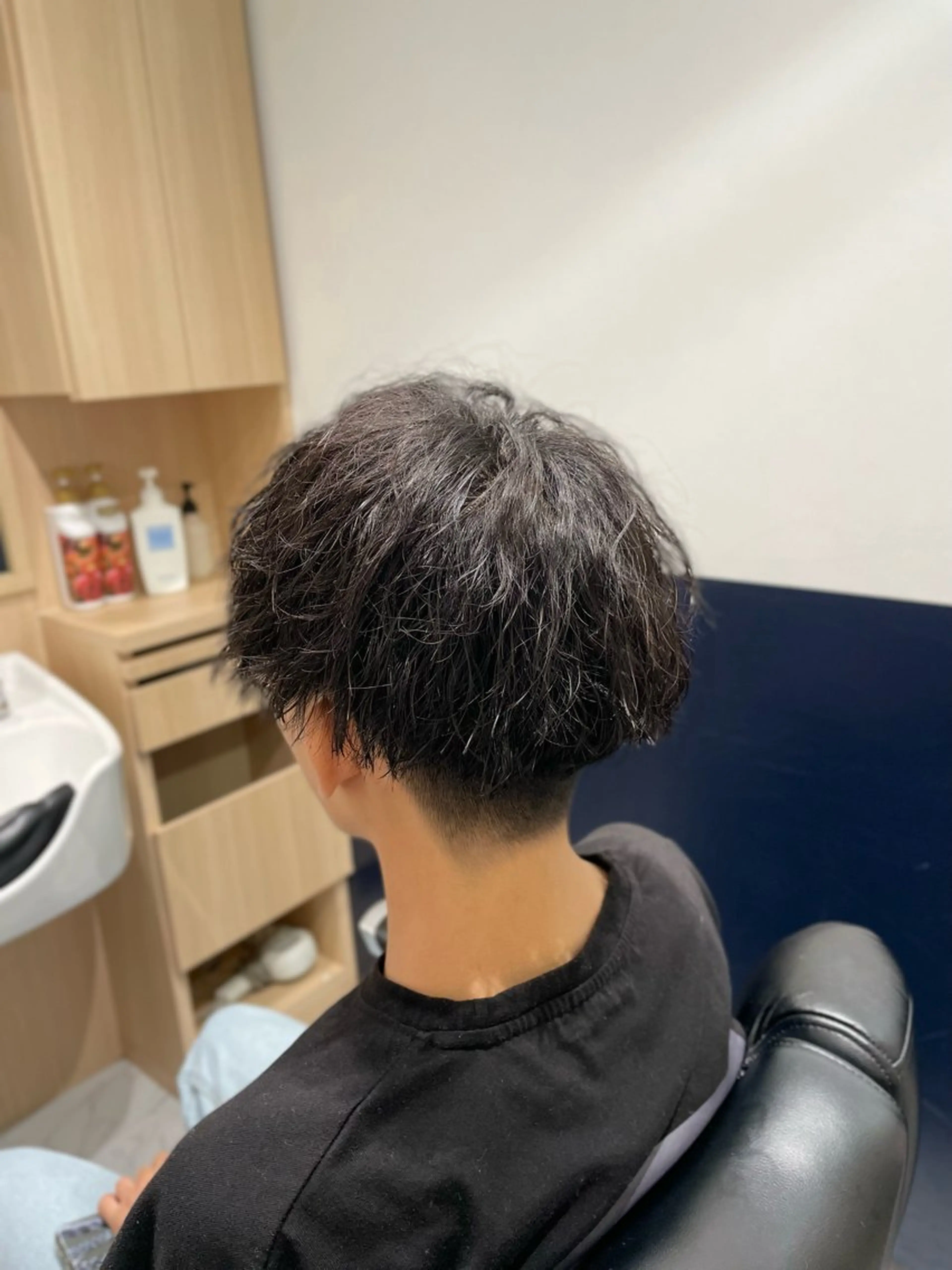 ミディアム パーマ メンズ ミディアムパーマ マッシュ メンズパーマ カット パーマ 銀座メンズカット/ 銀座メンズパーマ/のヘアスタイル