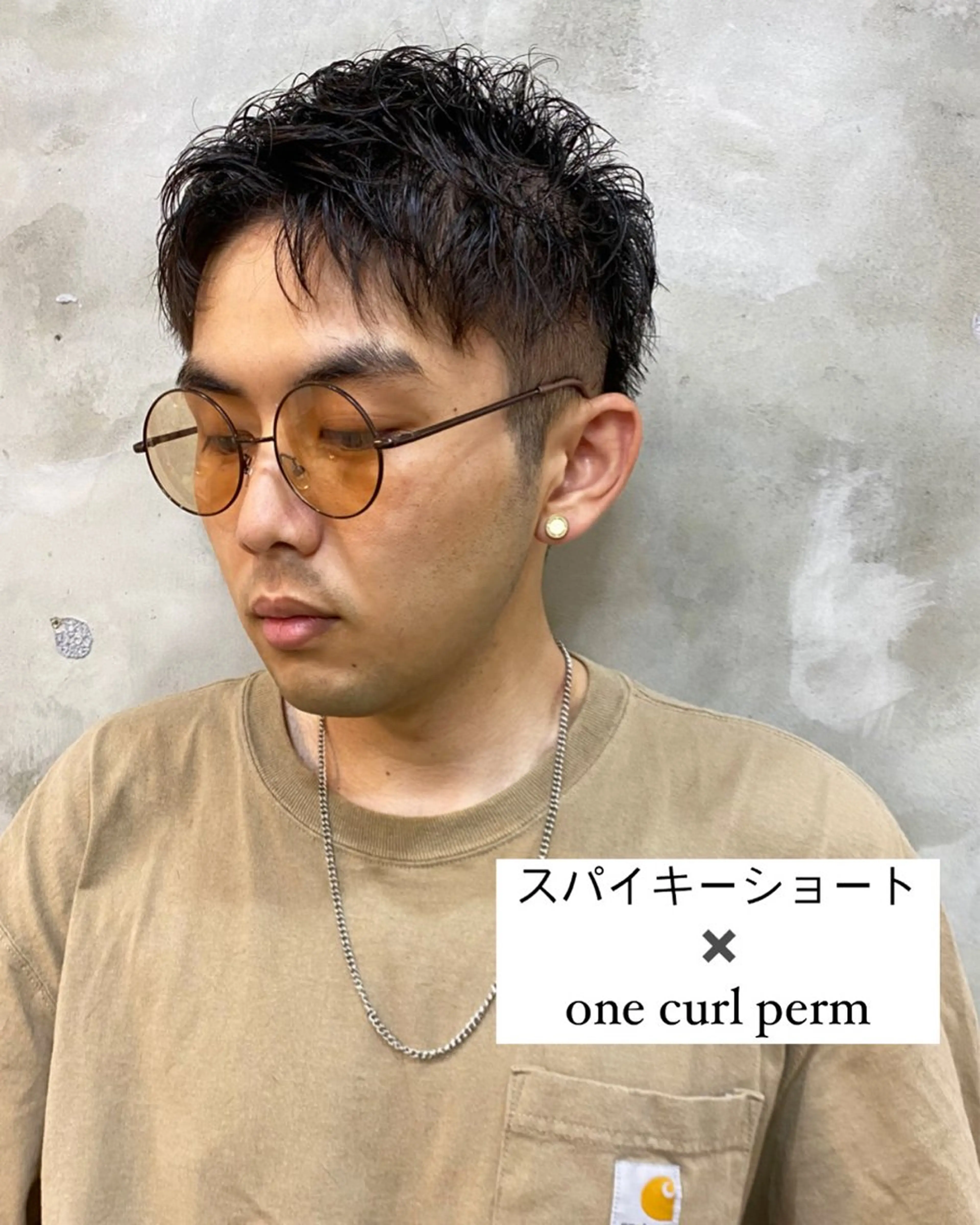 パーマ メンズ 志賀 あずみのヘアスタイル