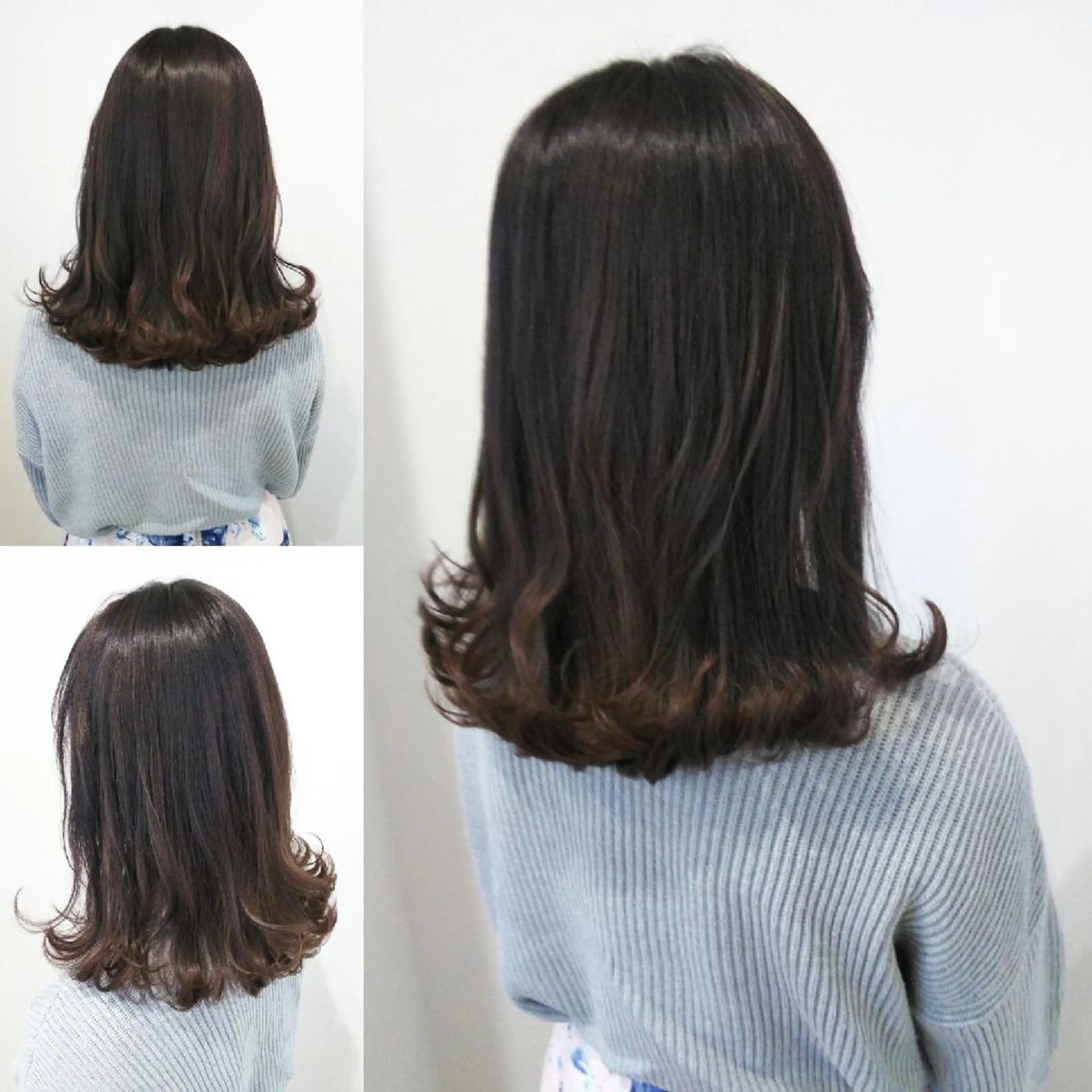 セミロング カラー パーマ ヘアアレンジ メンズ キッズ ネイル マツエク・マツパ メンズハイライト メンズ就活ヘア アディクシーカラー アッシュ ブルーカラー ヘアカラー トリートメント Beauty&Relaxation MEGUMI所属・MEGUMI megumiのヘアスタイル