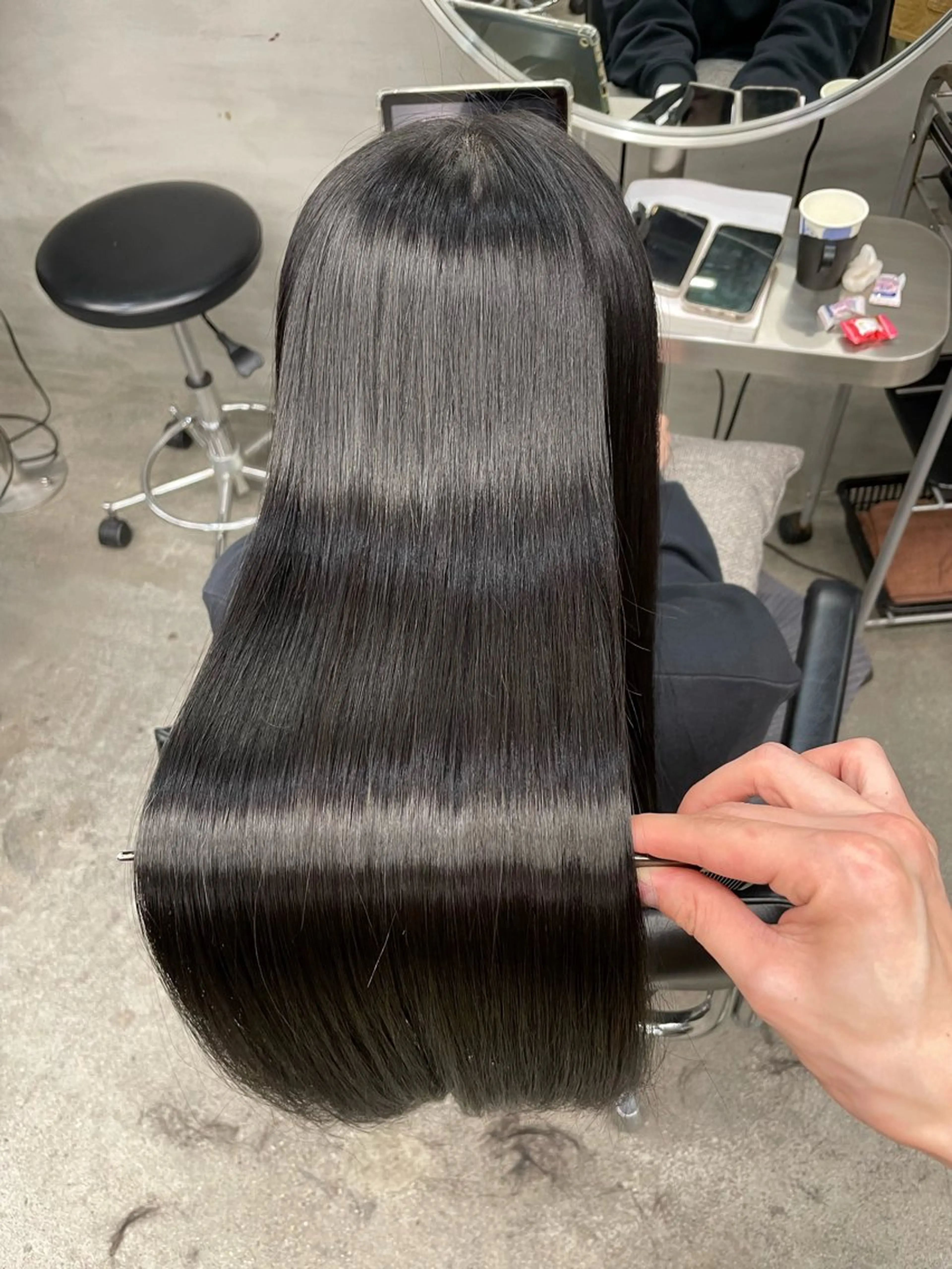 ロング パーマ 髪質改善 縮毛矯正 カット 縮毛矯正 トリートメント 高山🐬髪質改善 池袋で縮毛矯正のヘアスタイル