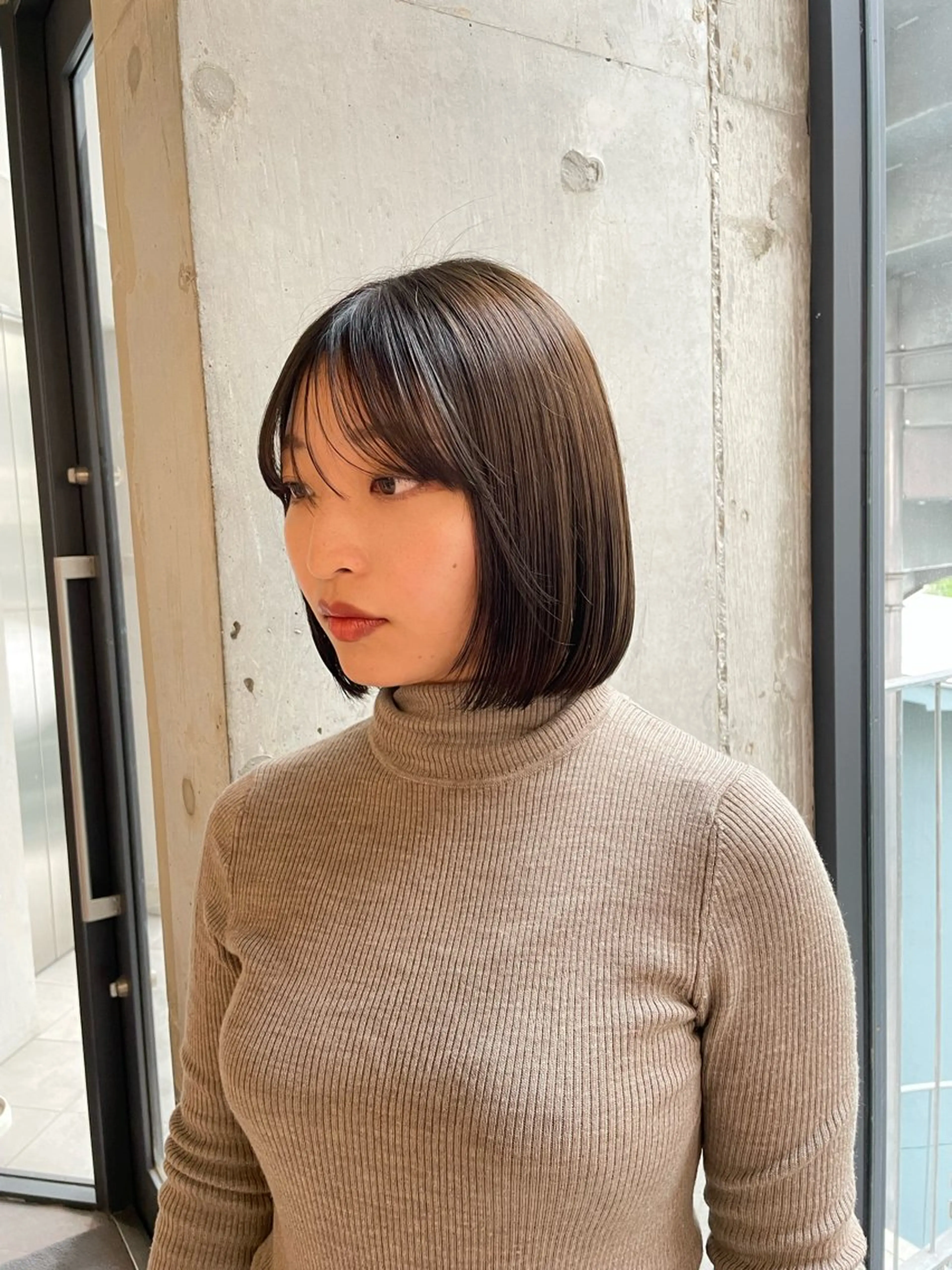 カラー ベージュカラー ヘアカラー 葉月/ボブ/ 透明感カラー／中目黒のヘアスタイル