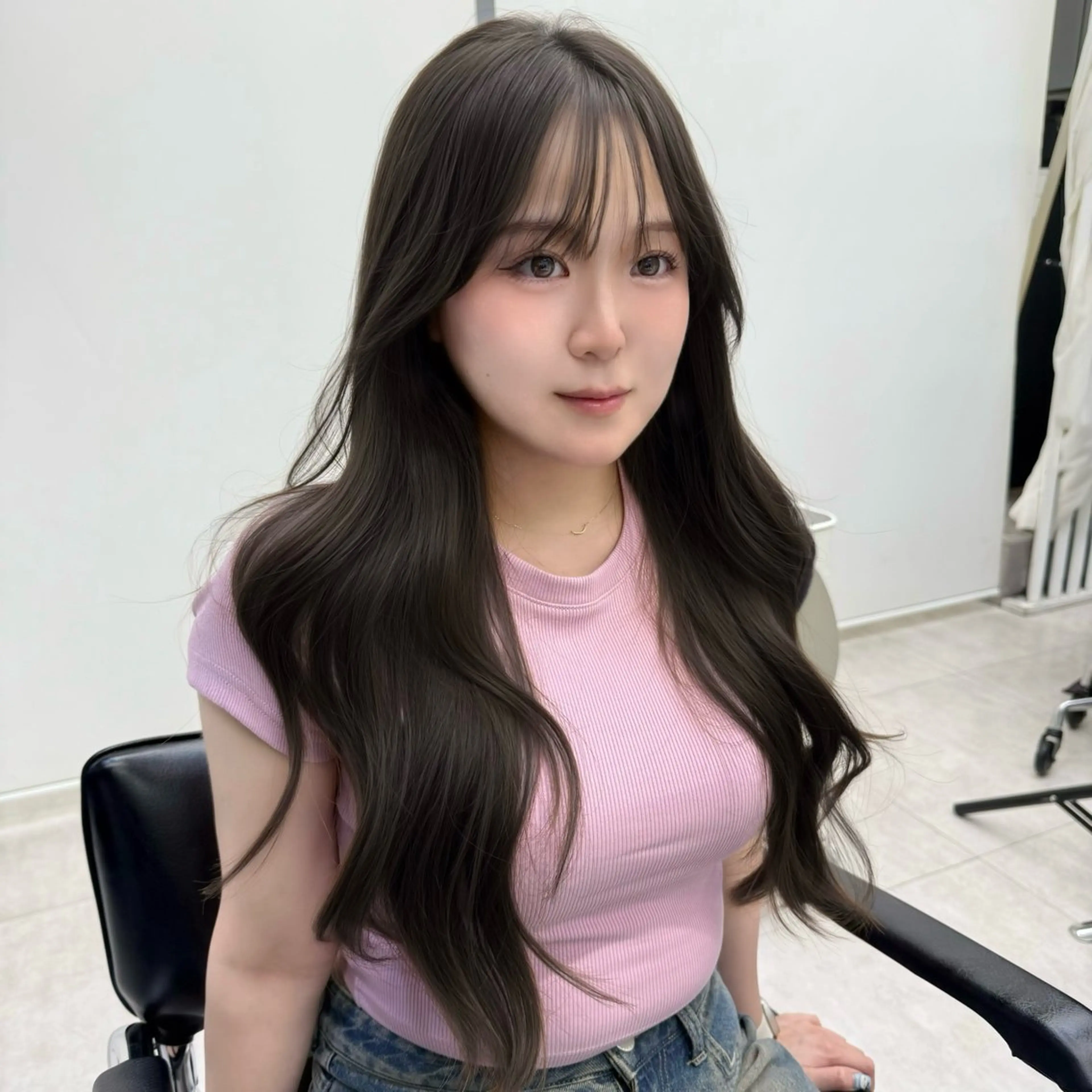 ロング カラー くびれヘア 髪質改善 韓国風ヘア レイヤーカット 似合わせカット カット ヘアカラー トリートメント 韓国ヘア🇰🇷× 髪質改善🫧テルのヘアスタイル