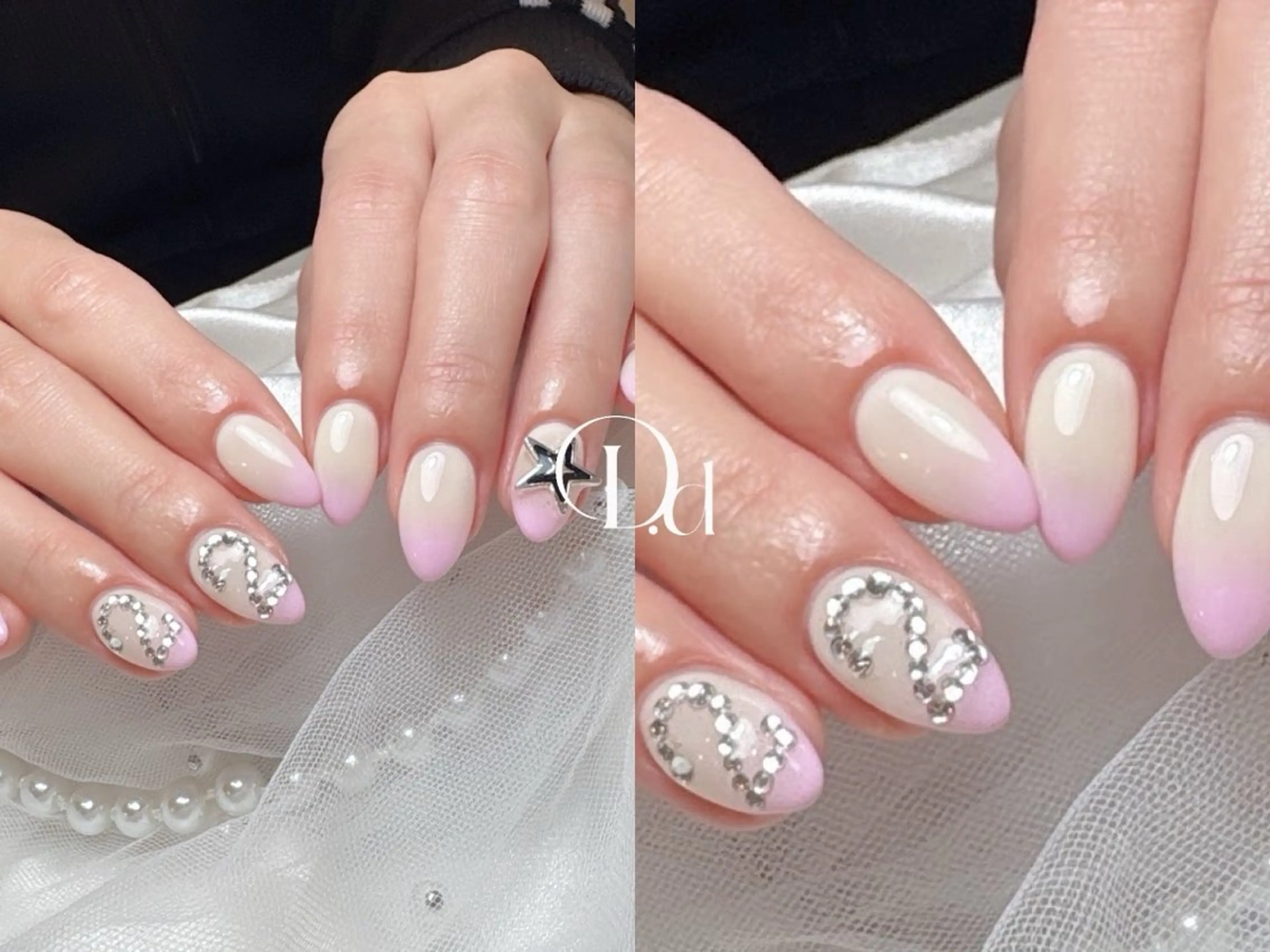 ネイル フットネイル フレンチネイル ジェルネイル ガーリー グラデーション ハンドネイル D.d Nail Moeのネイルデザイン