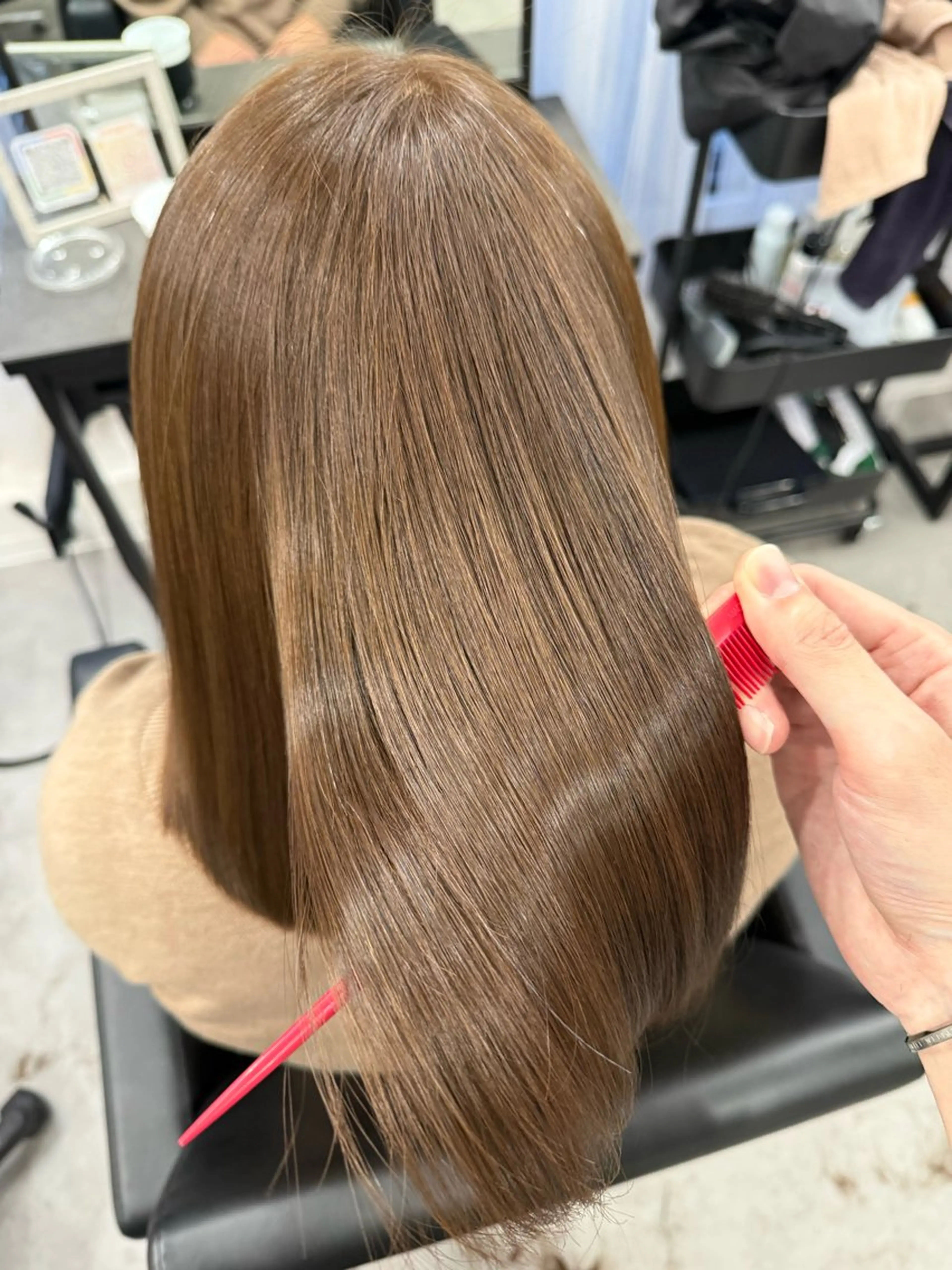 【一番人気】カット+高濃度髪質改善カラー+髪質ケアの写真