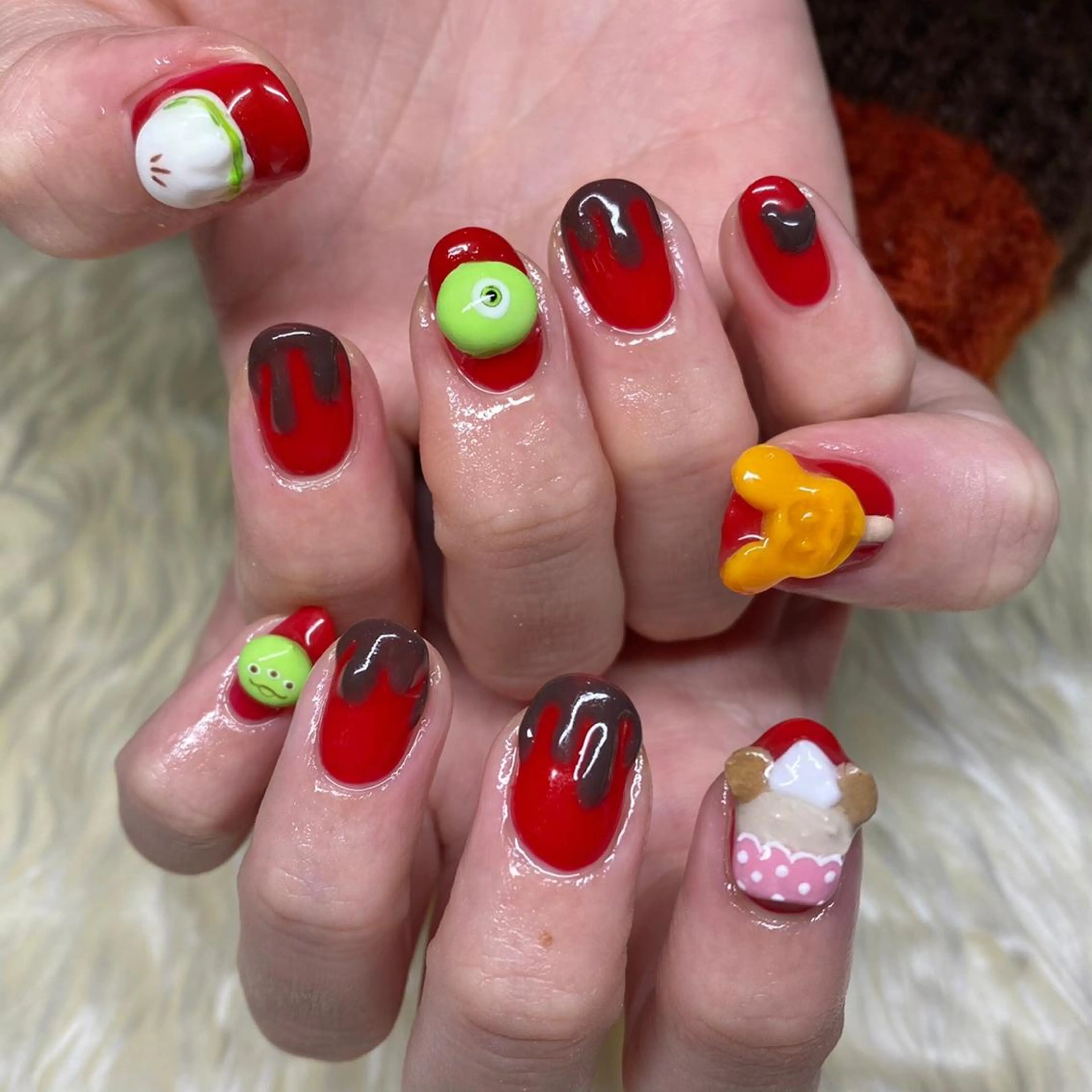 ネイル アートネイル バレンタイン ハンドネイル Nail&eye Belire 新宿のネイルデザイン