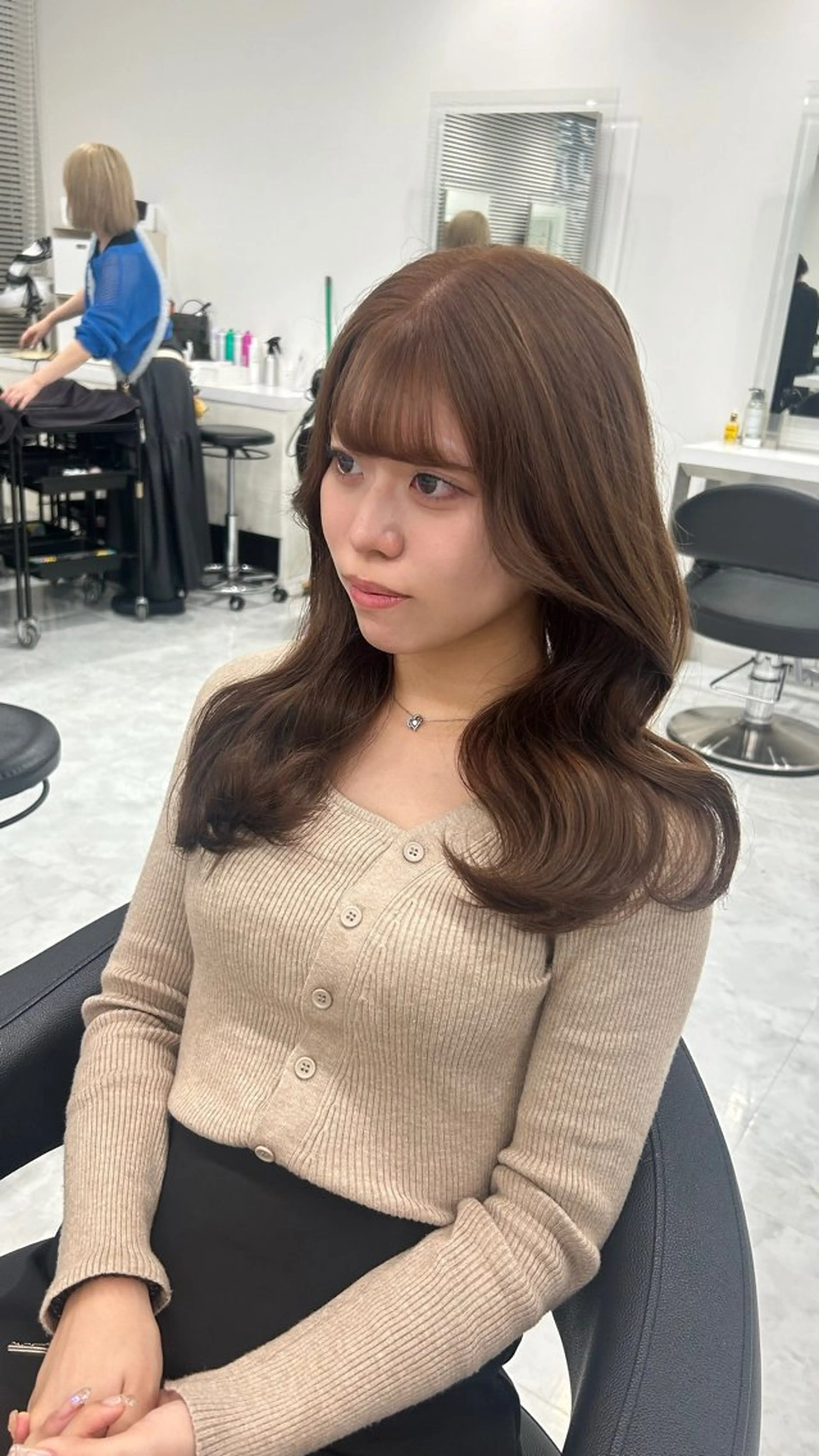 ロング カラー パーマ ヘアアレンジ メンズ キッズ カット ヘアカラー トリートメント 🩶盛れ✖️韓国ヘア 🩶Himari🎀のヘアスタイル