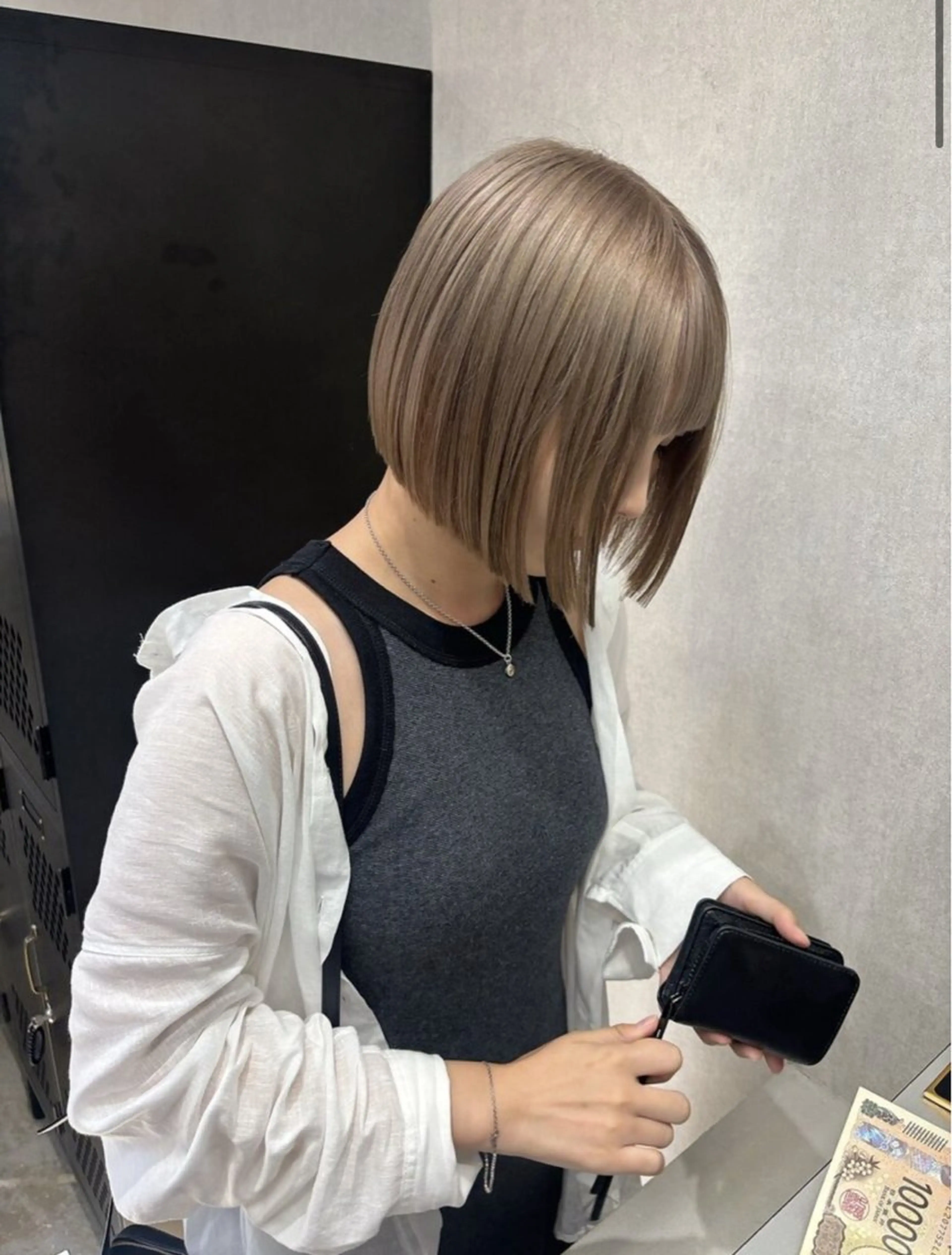 ミディアム カラー ベージュカラー ミルクティーベージュ ヘアカラー ブレンバイドット所属・ニュアンスカラー/ 🫧レミ(坊主)のヘアスタイル