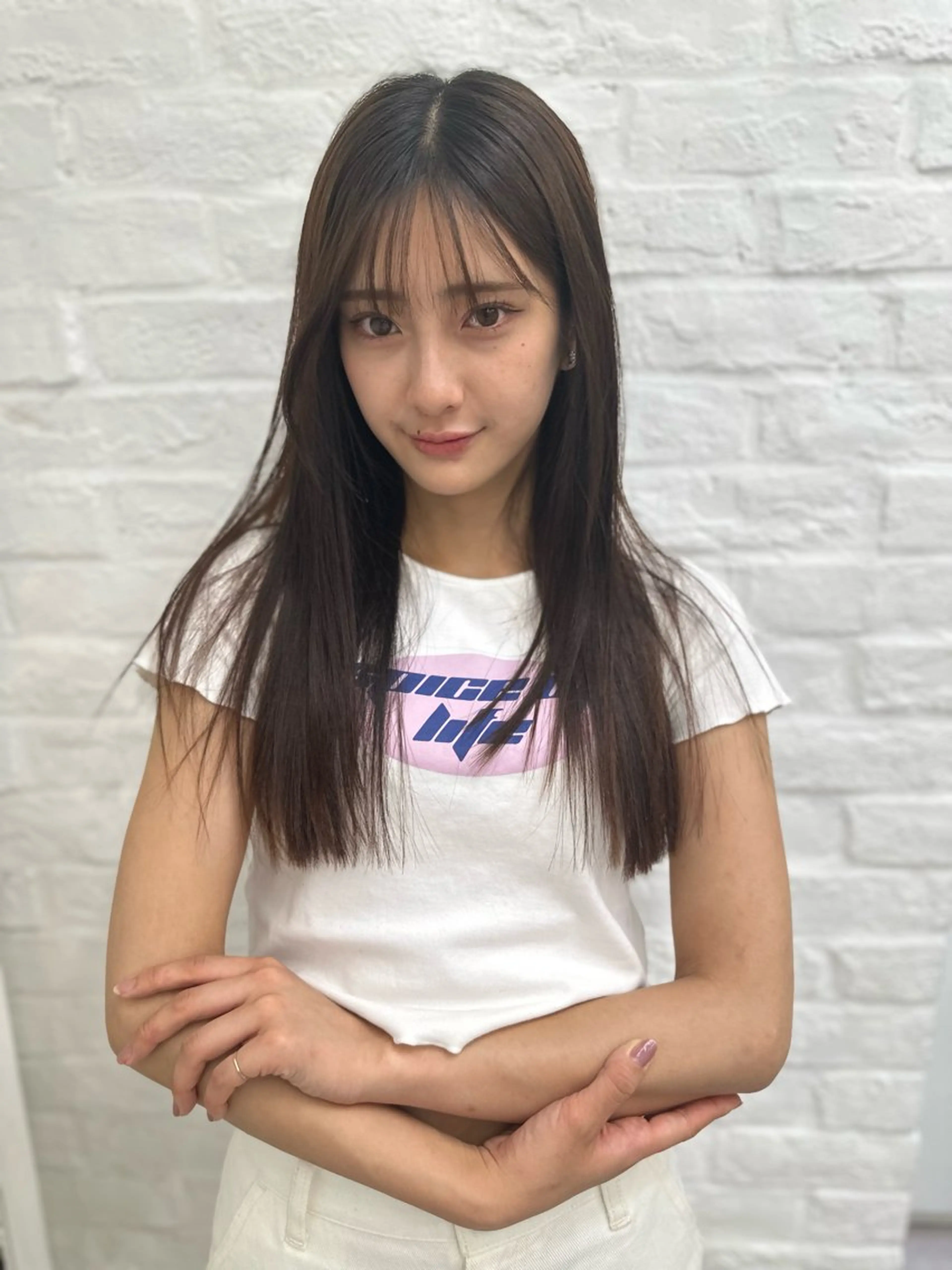 セミロング カット ヘアカラー トリートメント ヘッドスパ ヘアセット 前髪顔まわりカット 🌈中村海聖のヘアスタイル