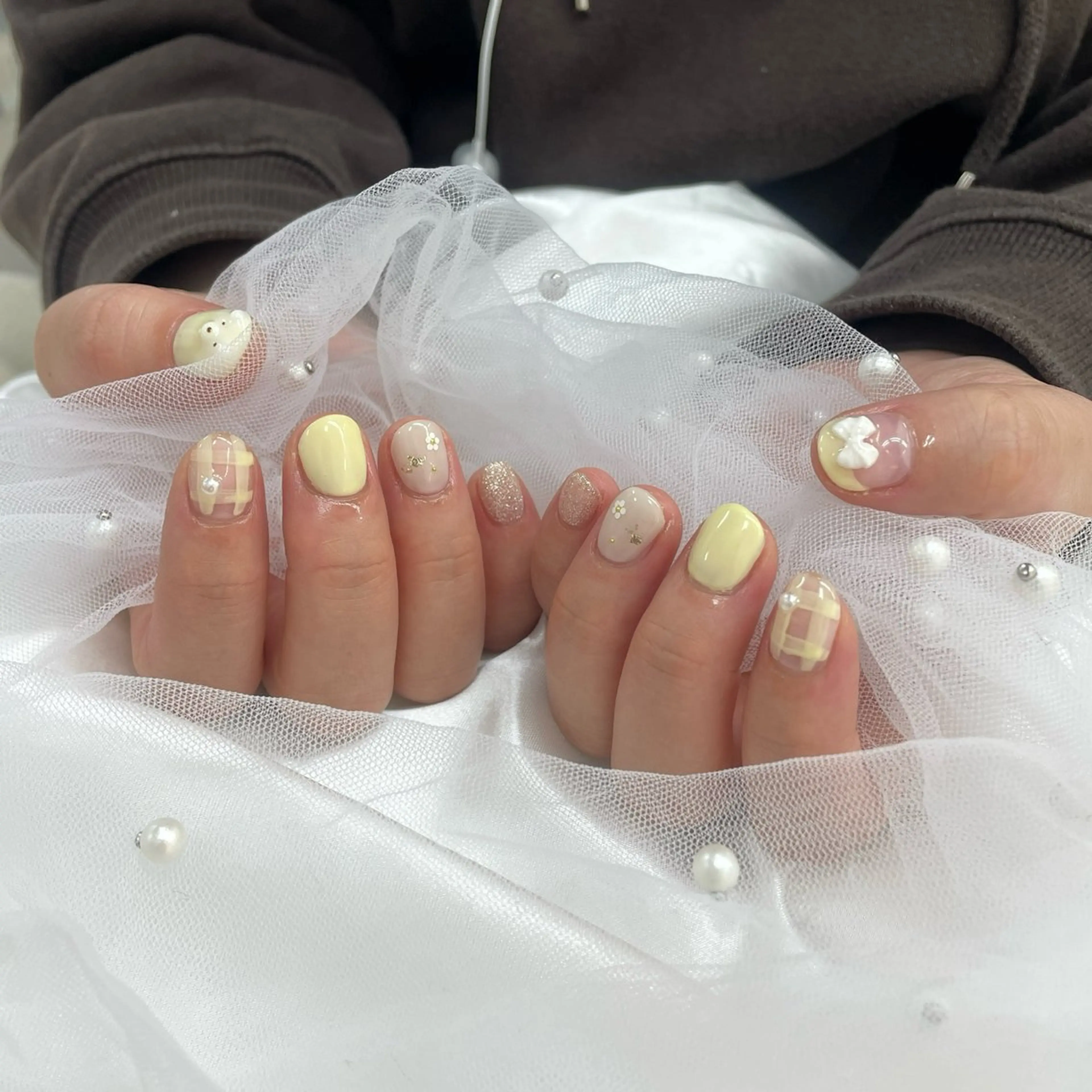 ネイル 持ち込み 春ネイル 友井川 綾華のネイルデザイン