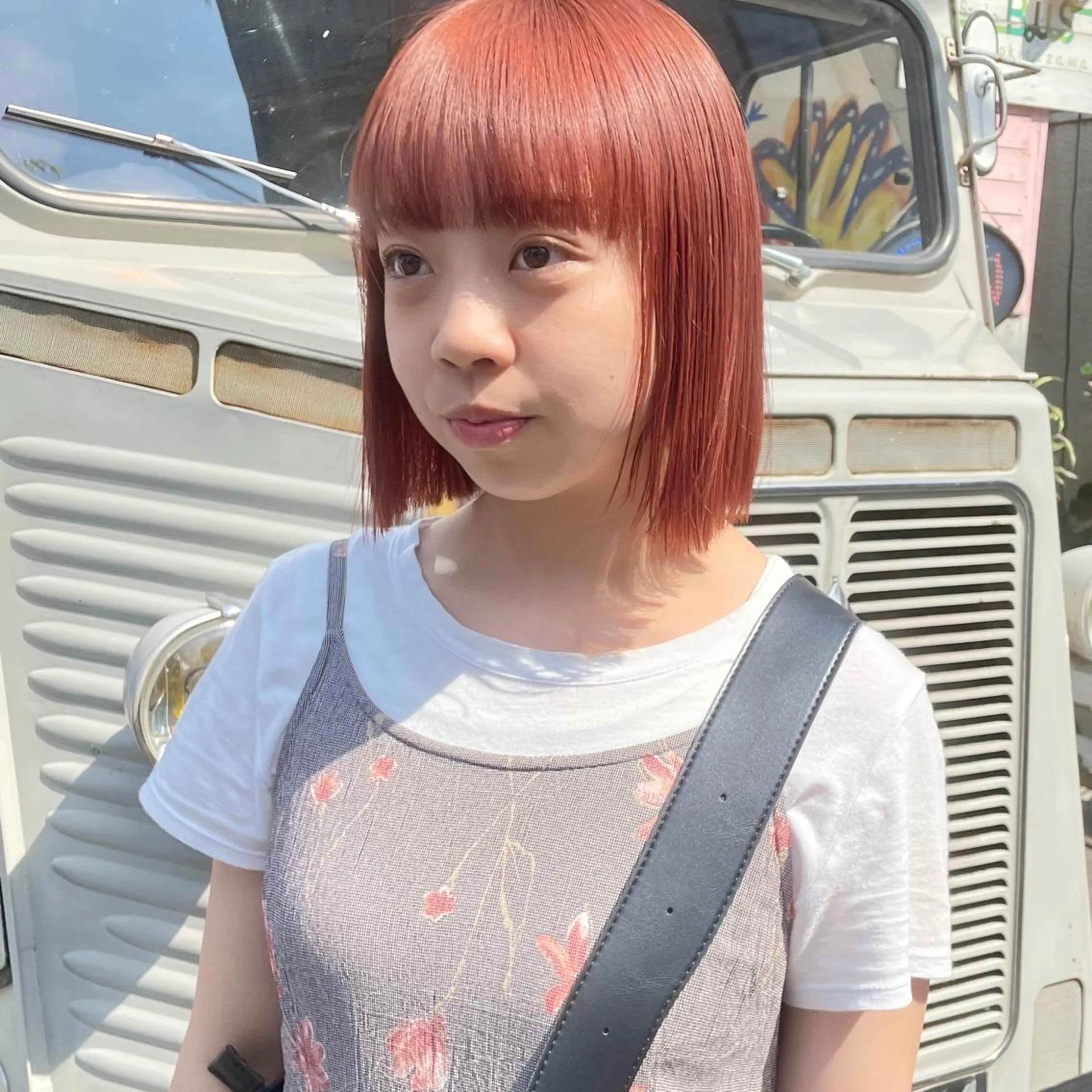 ショート カラー オレンジ ピンクカラー カット ヘアカラー 🍊暖色×顔周り 🍊cocoroのヘアスタイル