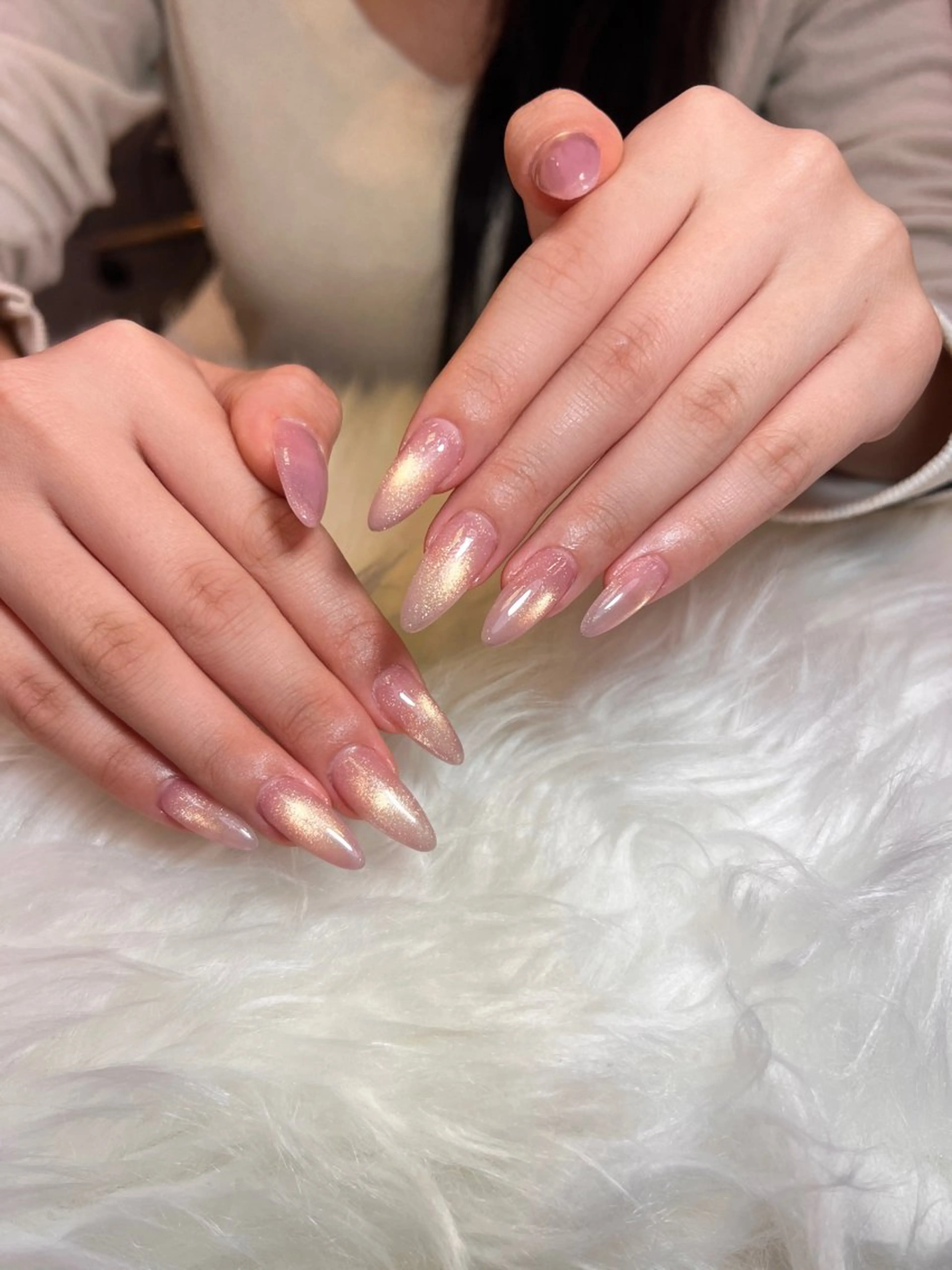 ネイル 韓国ネイル マグネットネイル ネイルチップ ワンホンネイル ANNA NAIL SALON所属・チャン ティ ジエンのネイルデザイン