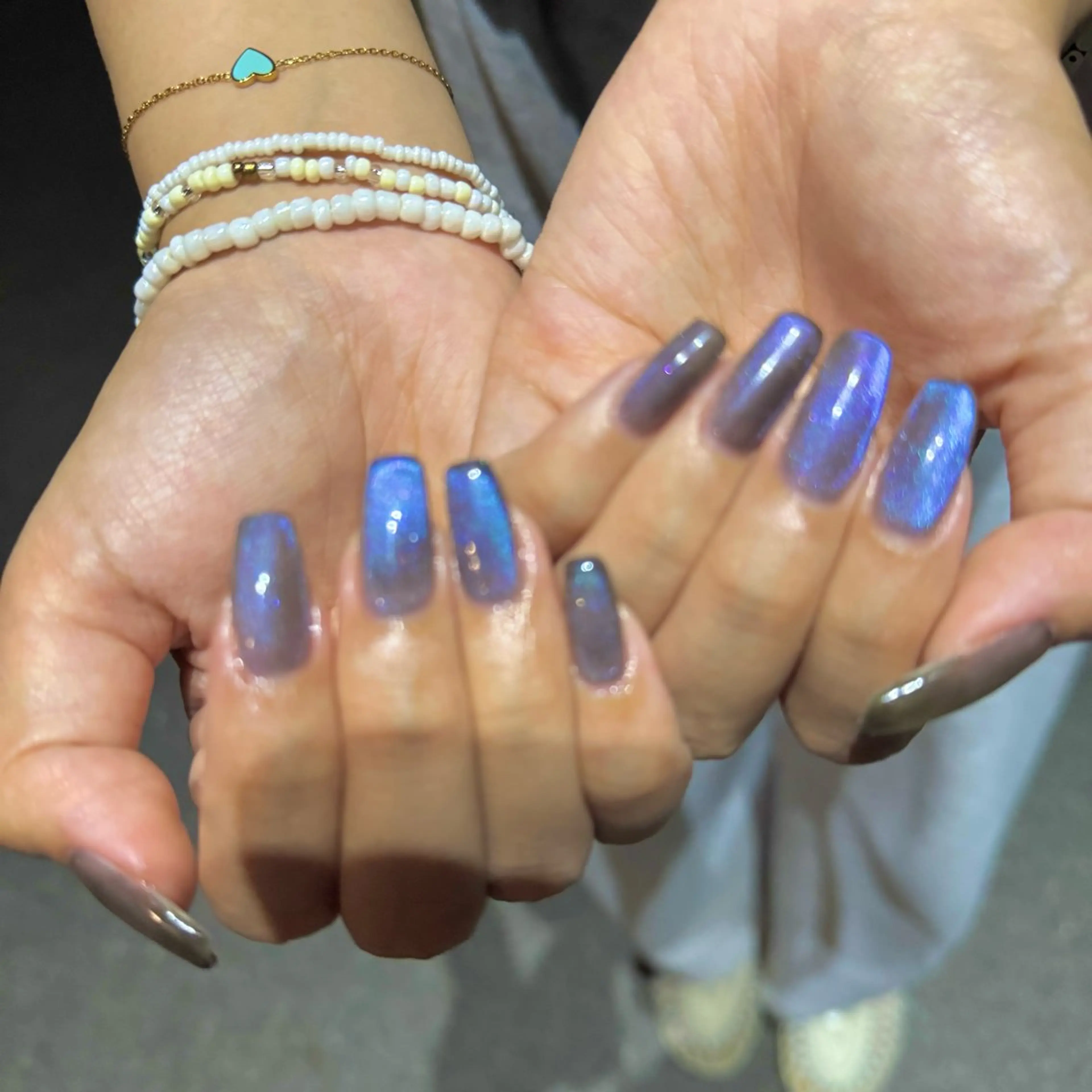 ネイル ブルー マグネットネイル Nail Sant Esperanza by SALON DE やす所属・Sant Esperanzaのネイルデザイン