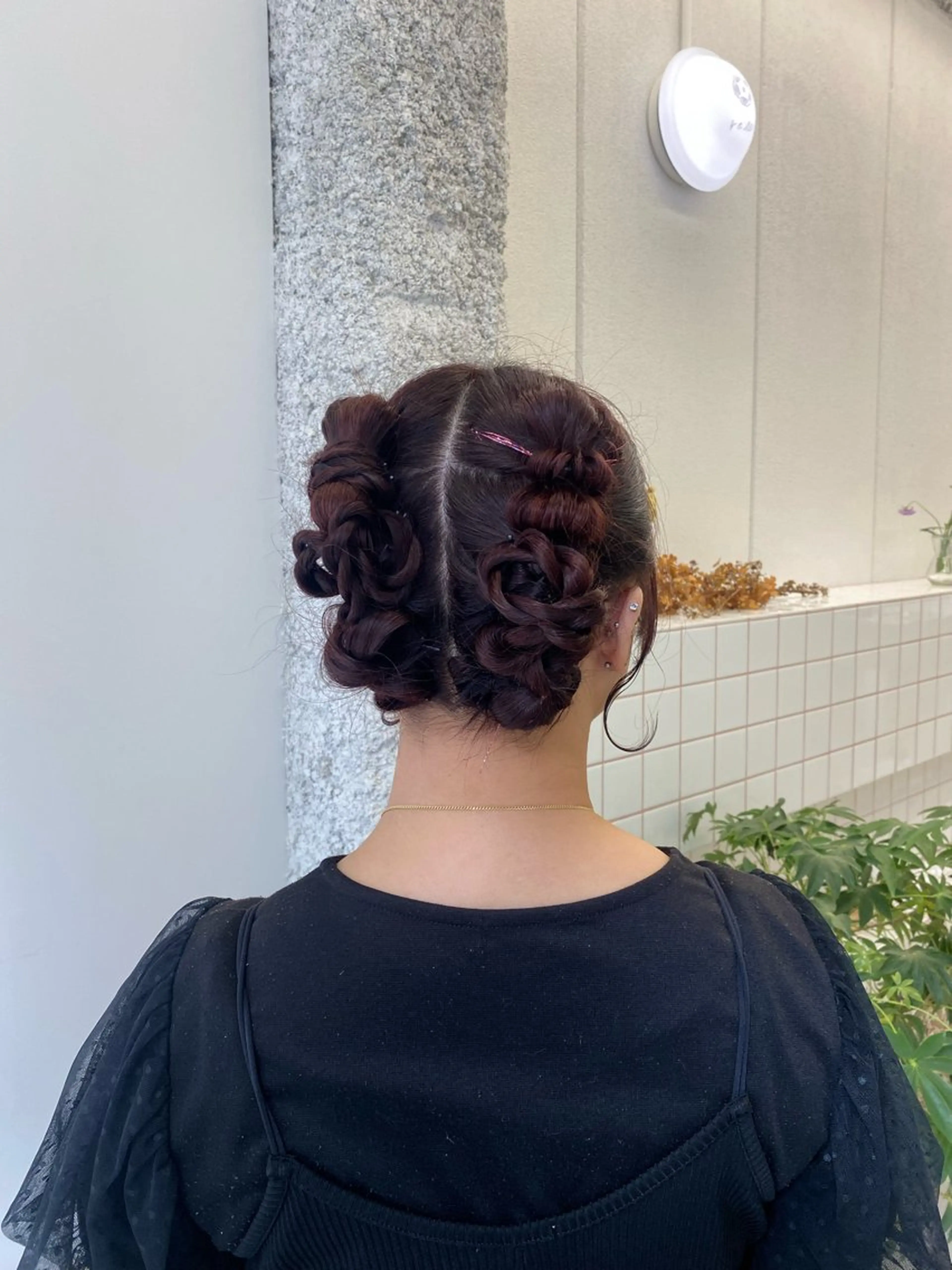 ロング カラー ヘアアレンジ ヘアカラー トリートメント NIKO/名古屋/ 伏見/花屋併設のヘアスタイル