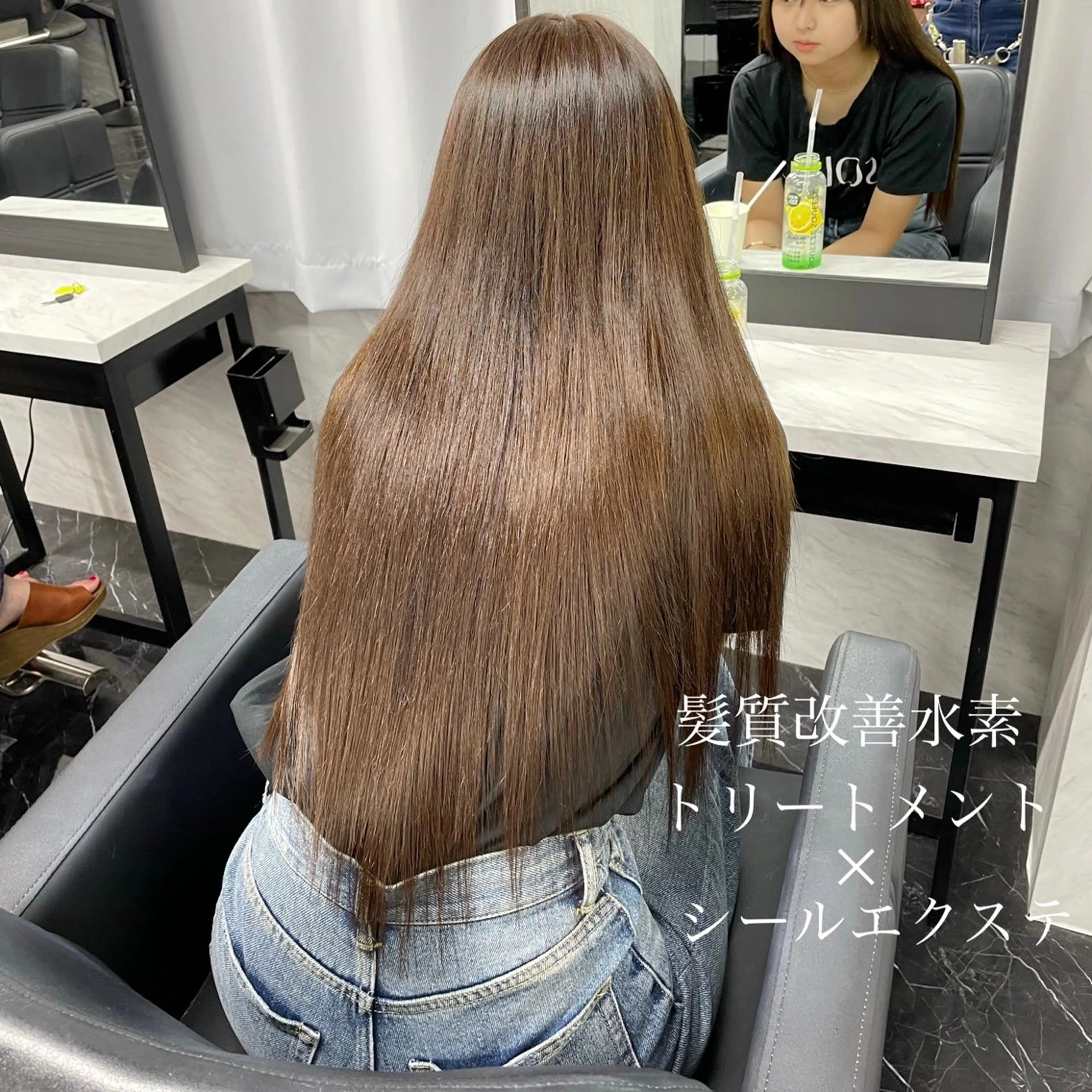 ロング カラー ヘアカラー エクステ エクステ🩵ブリーチ 韓国ヘア🩵KAEのヘアスタイル