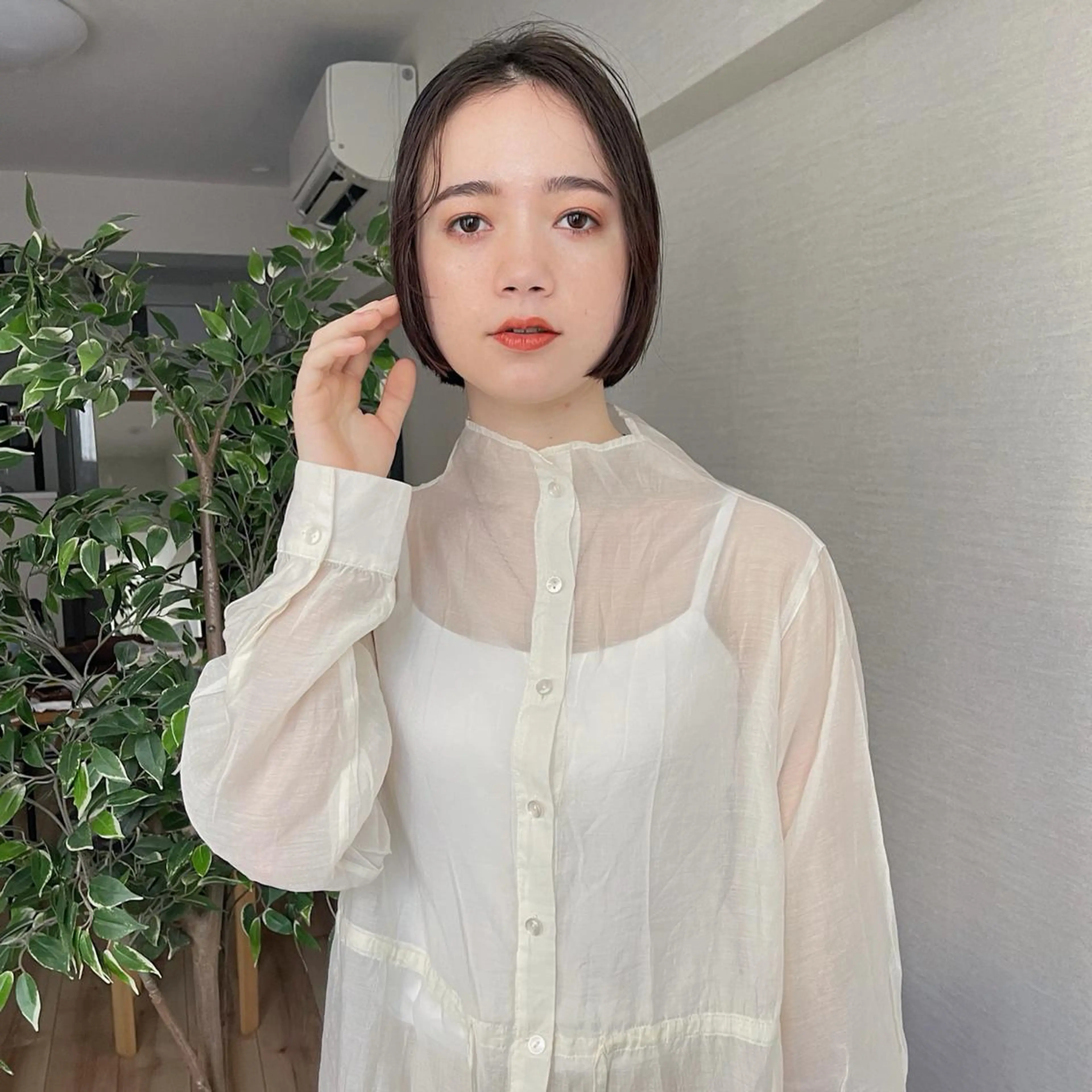 ショート カラー 切りっぱなしボブ 前下がりボブ ワンレンボブ ショートボブ 透明感カラー EMANON share salon所属・ボブ特化🍃 ANDYのヘアスタイル