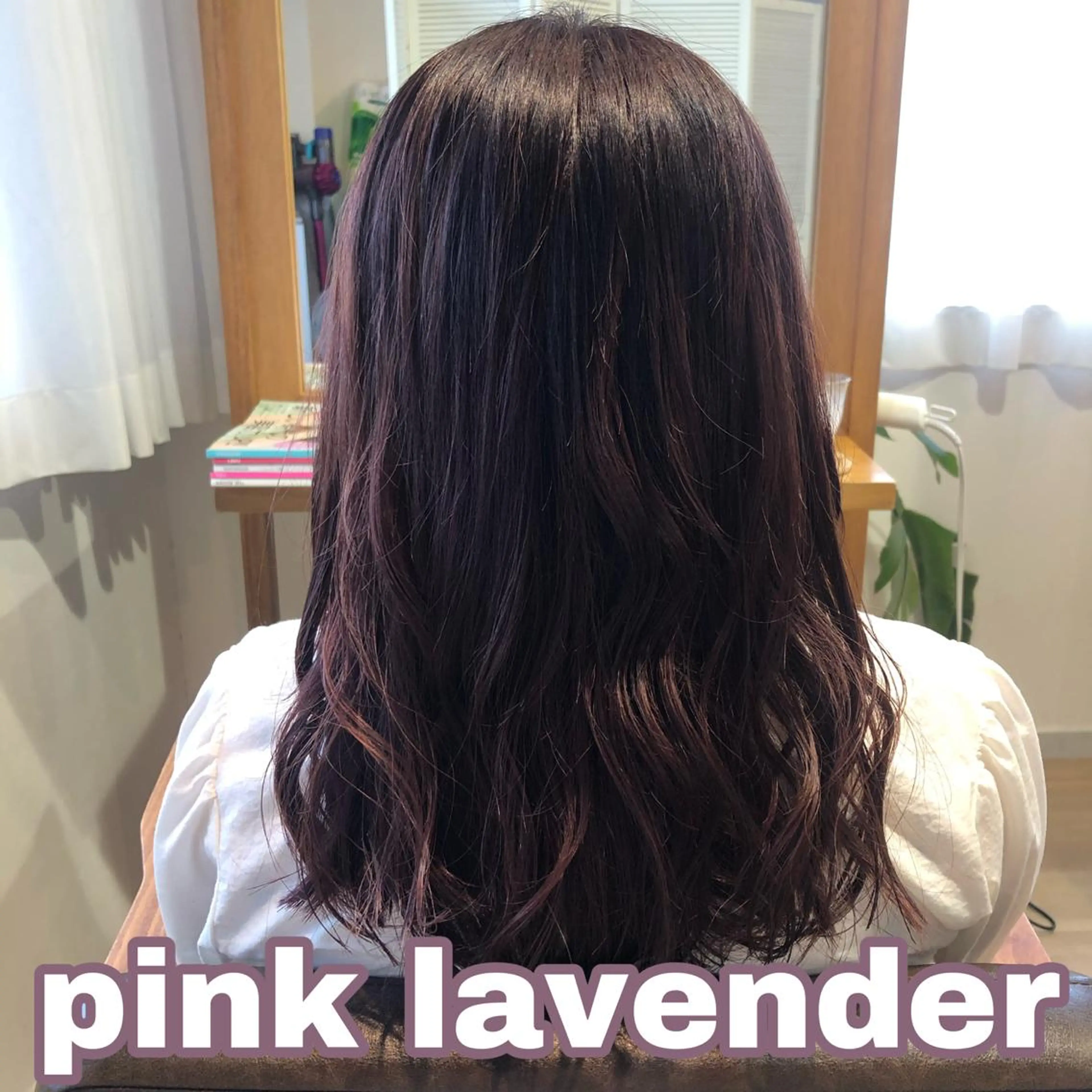 セミロング カラー ラベンダーカラー なつき/艶ピンク/ girly hairのヘアスタイル