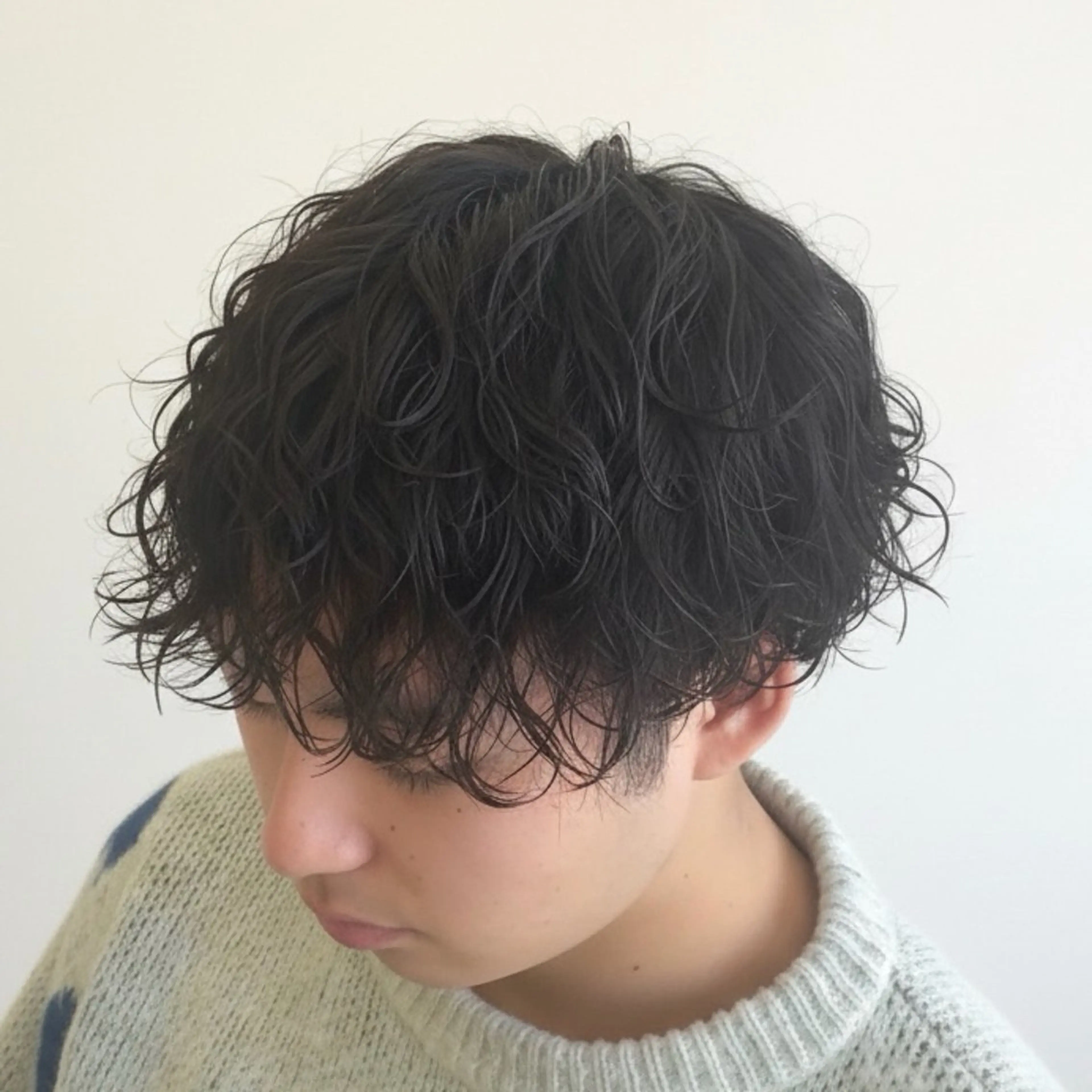 ミディアム パーマ カット パーマ 成瀬スパイラル パーマ清水大隼のヘアスタイル