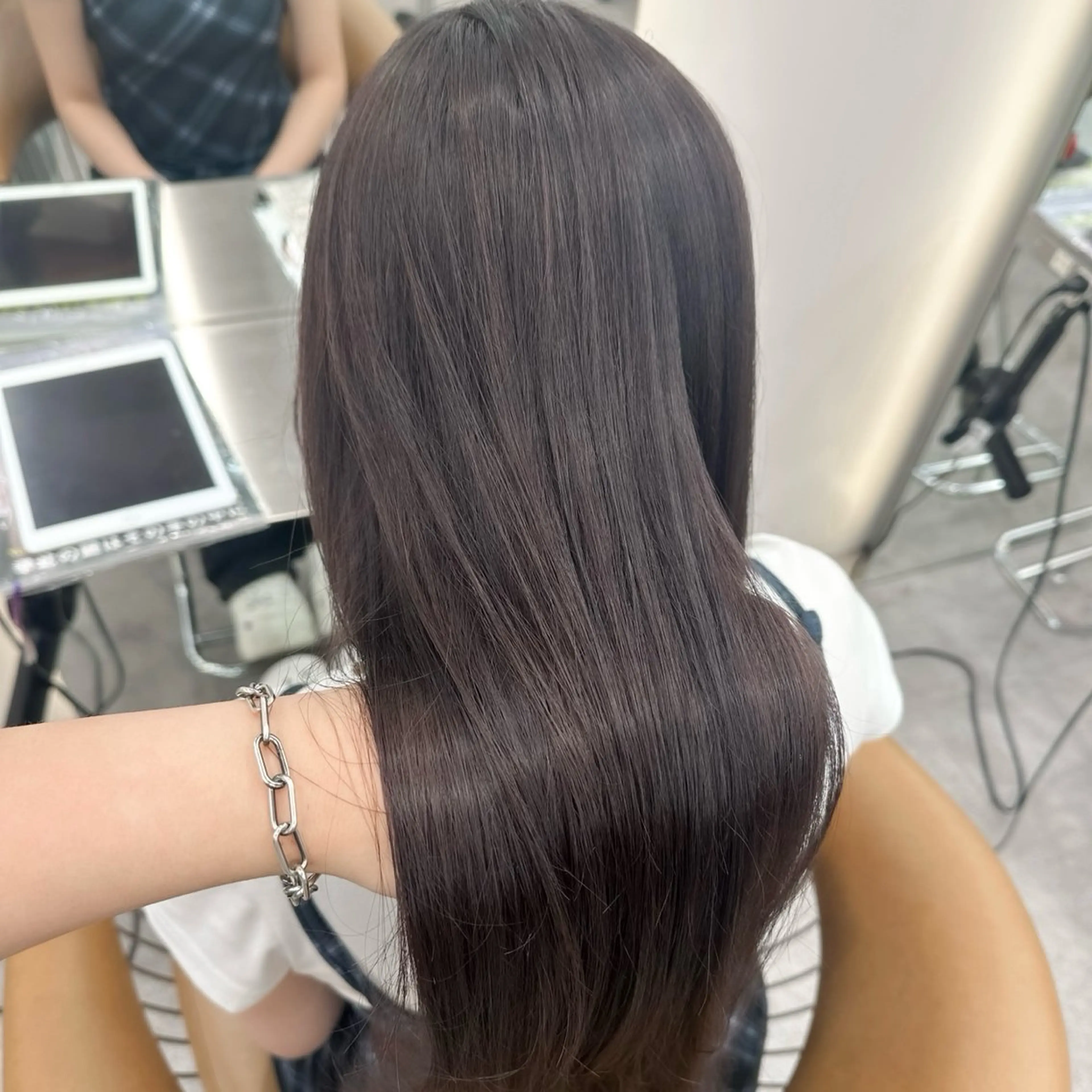 ロング カット 縮毛矯正 トリートメント 縮毛矯正/韓国ヘア /レイヤー🎀ミズキのヘアスタイル