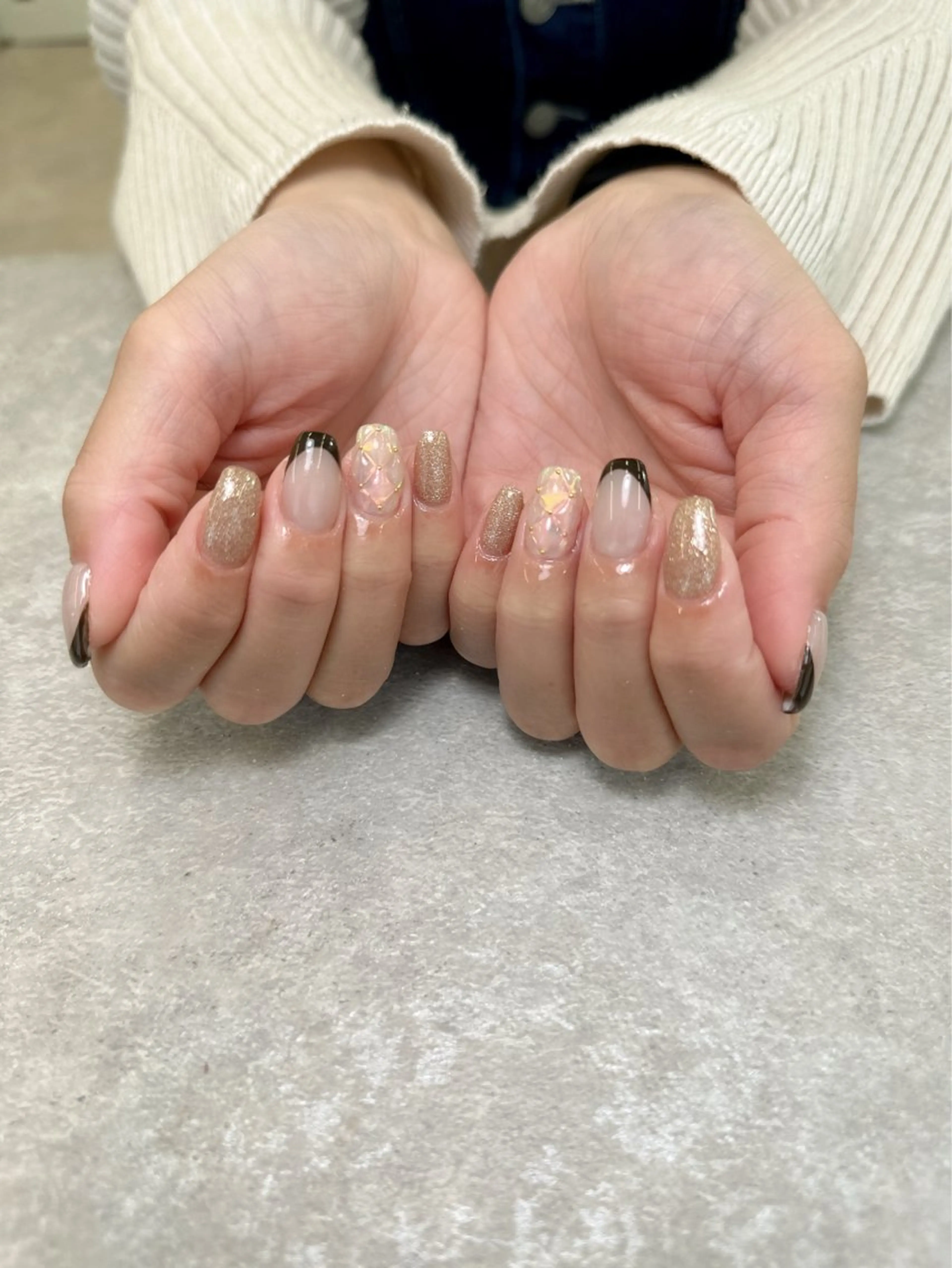 ネイル アートネイル オーロラネイル クリアネイル ジェルネイル ロングネイル nailsalon LILi third.所属・Yukino .のネイルデザイン