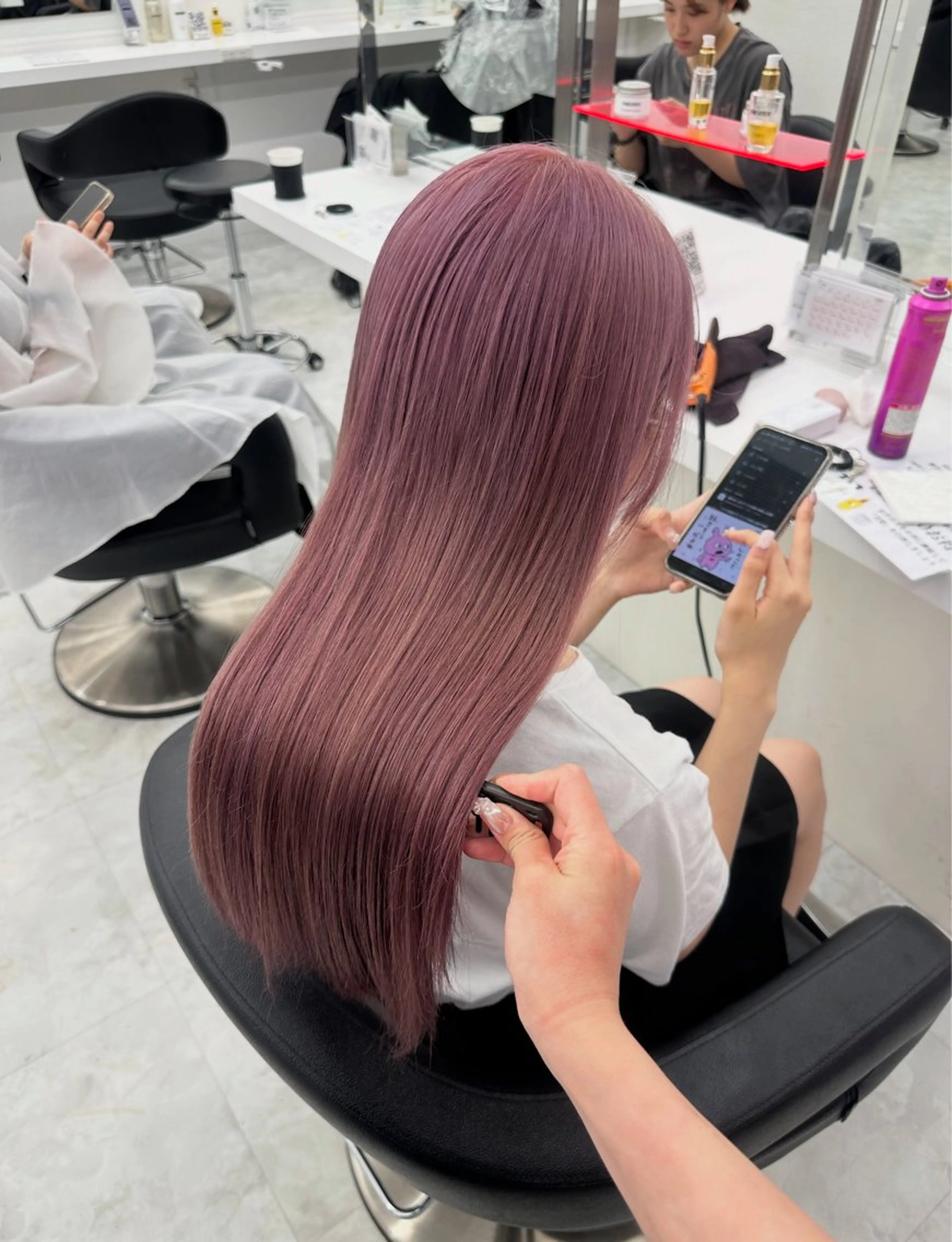 ロング カラー パーマ ヘアアレンジ メンズ キッズ ♥️韓国ヘア レイヤー♥️ゆりのヘアスタイル