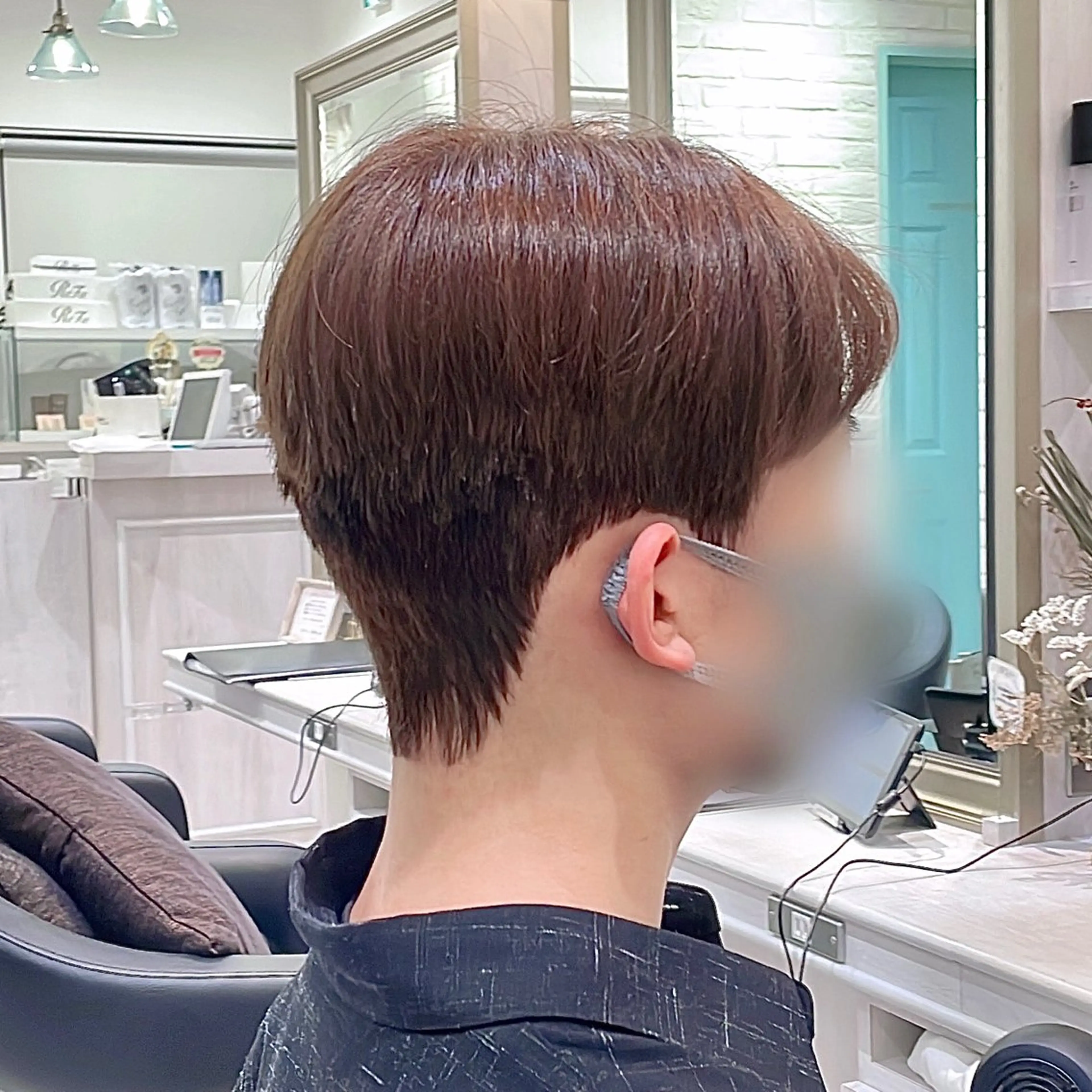 ショート カラー パーマ ヘアアレンジ メンズ ダウンパーマ メンズパーマ パク・ボミン小野リエ 韓国ハーフ🦊のヘアスタイル