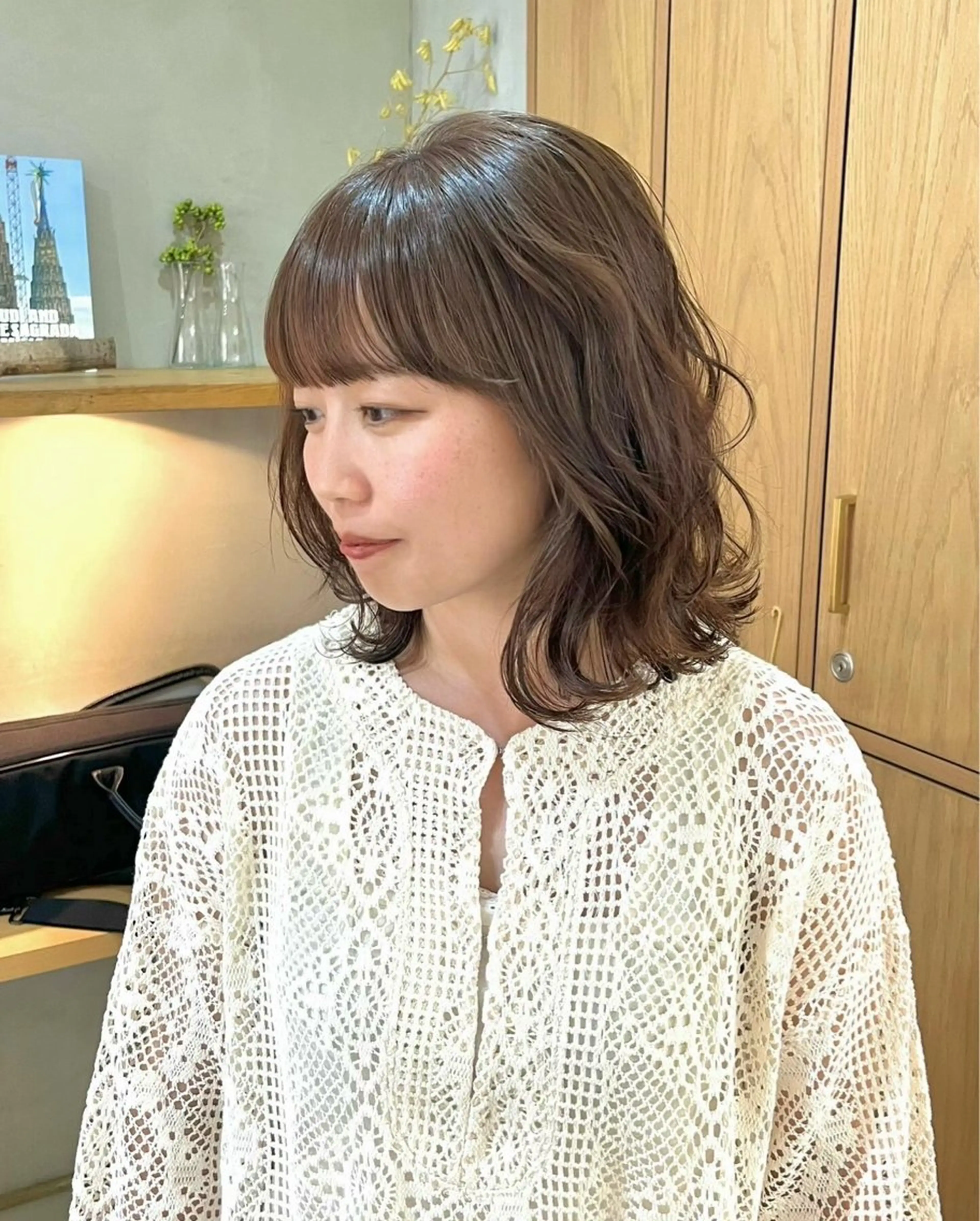 ミディアム カラー カット ヘアカラー トリートメント 伊藤ゆかり/髪質改善 /透明感カラーのヘアスタイル