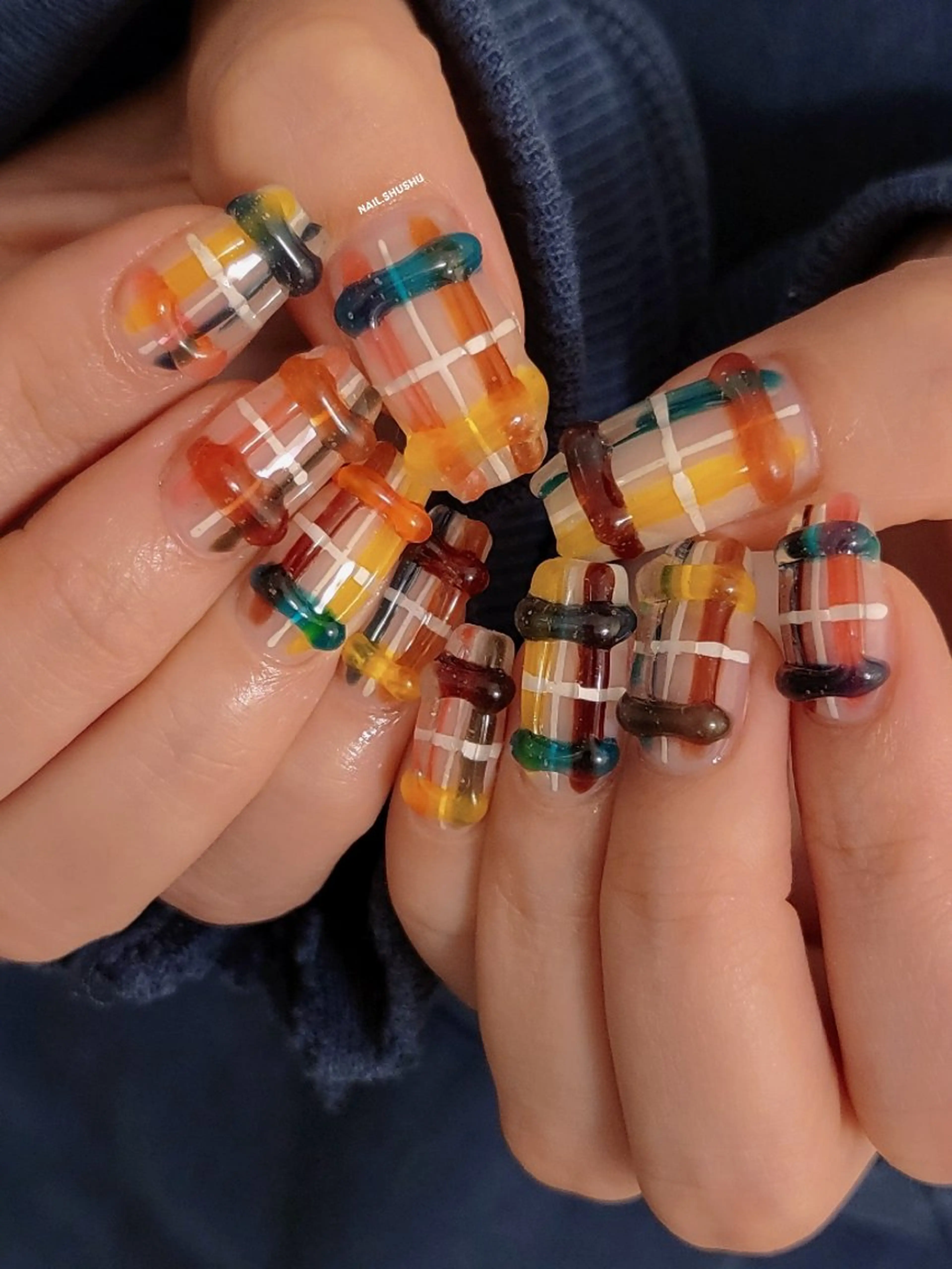 ネイル ハンドネイル 3dパーツ/流行り 👧shushu❤️のネイルデザイン
