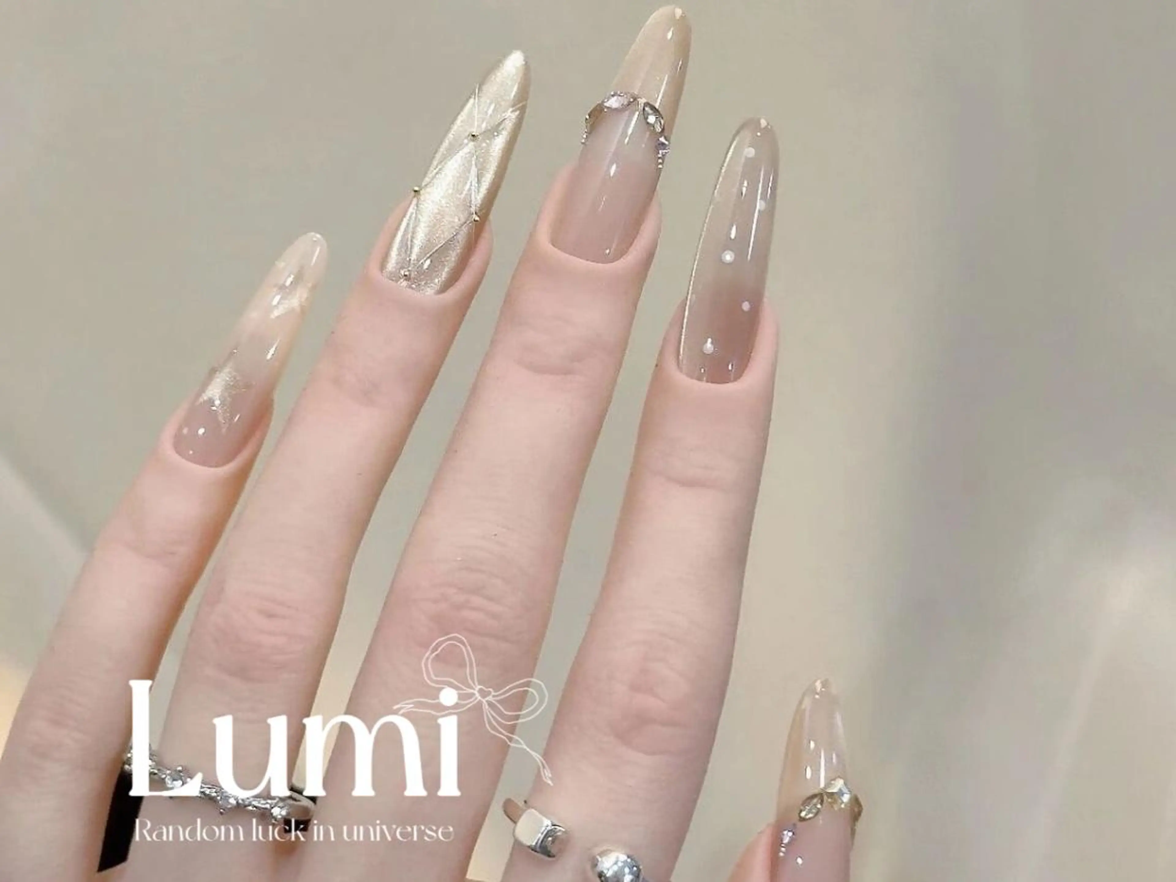 ネイル ツイードネイル 冬ネイル クリスマス 神崎 理沙のネイルデザイン