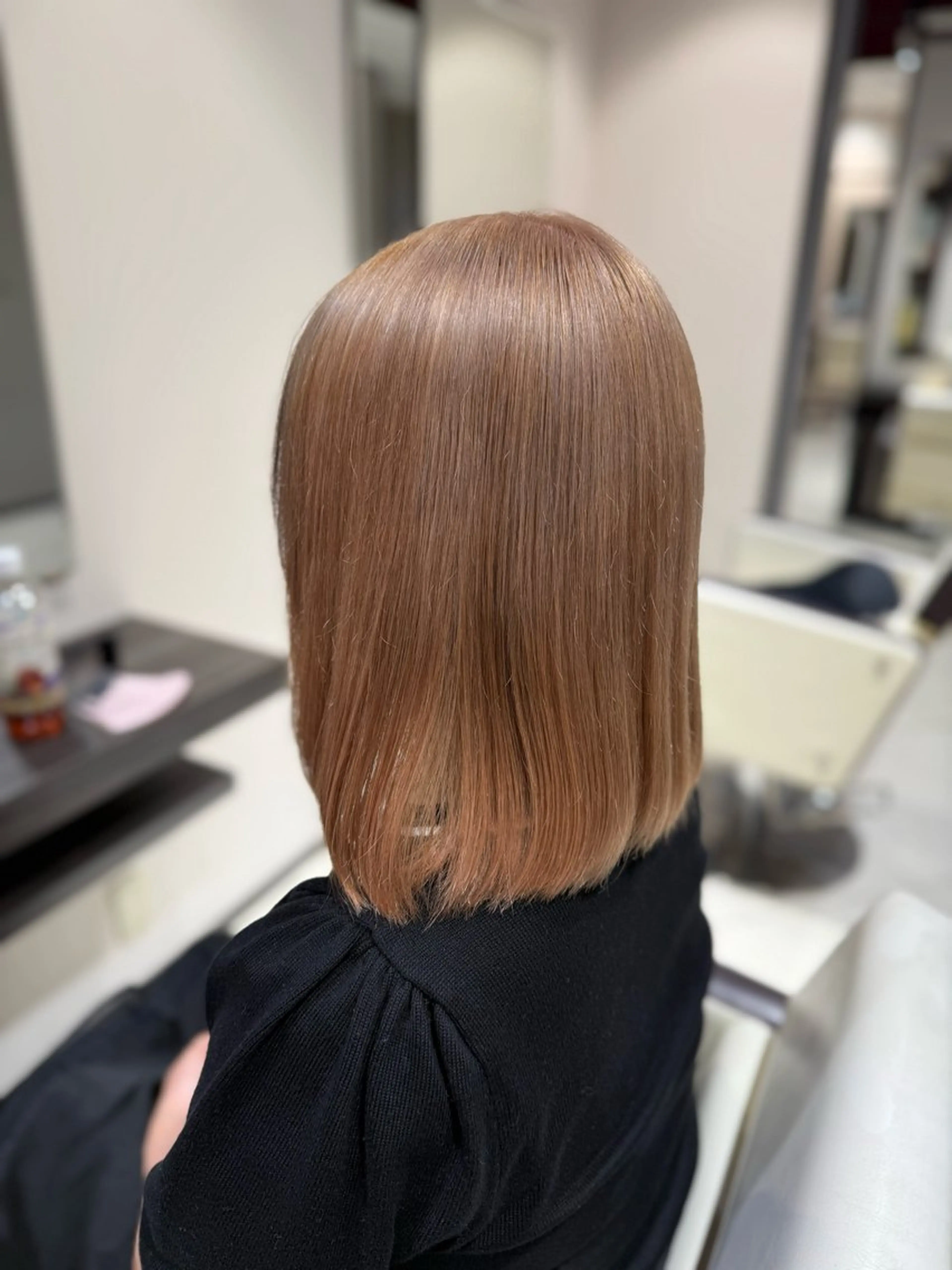 ミディアム カラー ピンクカラー Harris　表参道・外苑前・青山　表参道本店所属・艶カラー/ハイトーン /アレンジ/meiのヘアスタイル