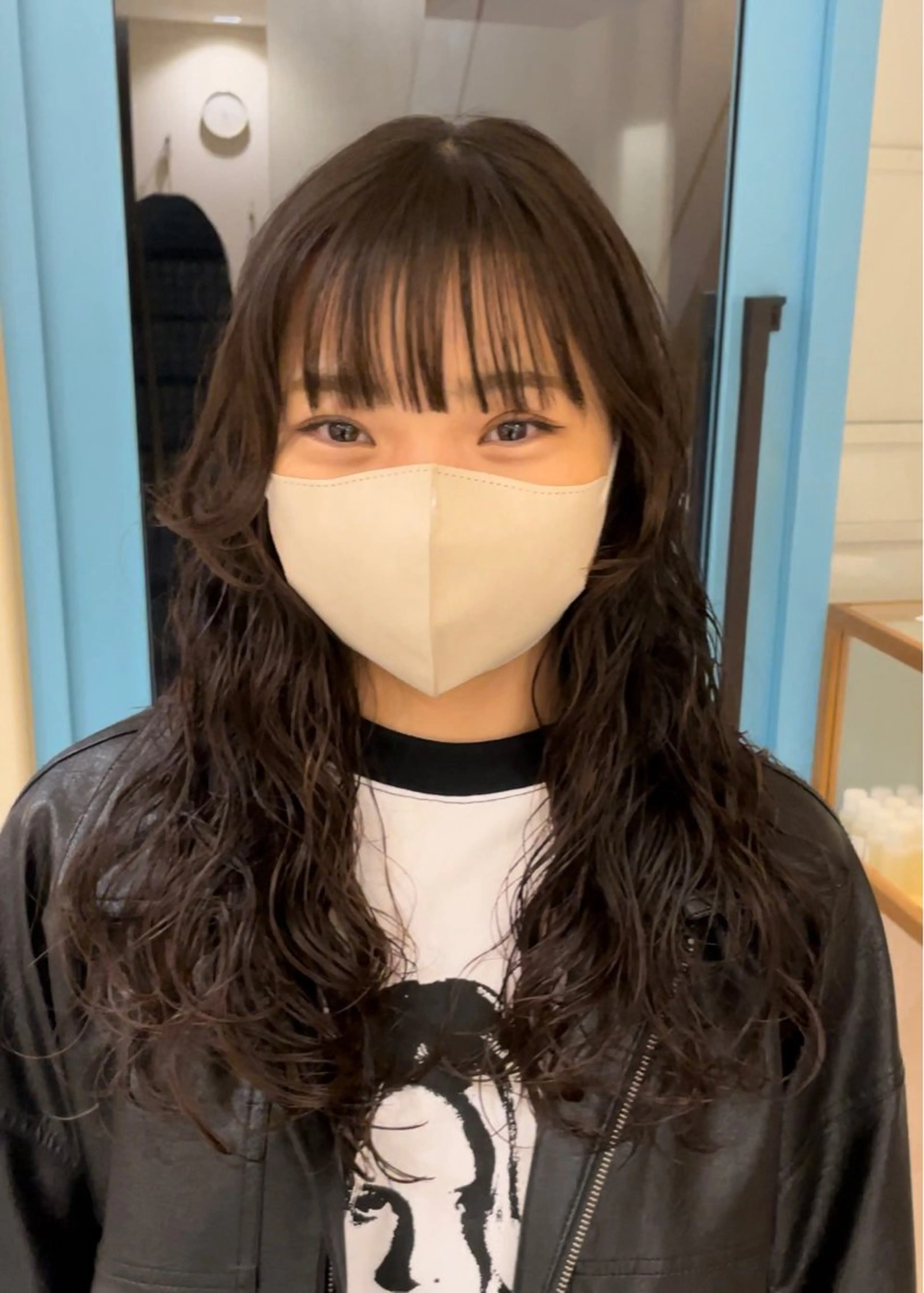 ロング カット パーマ トリートメント 大石 陽菜のヘアスタイル