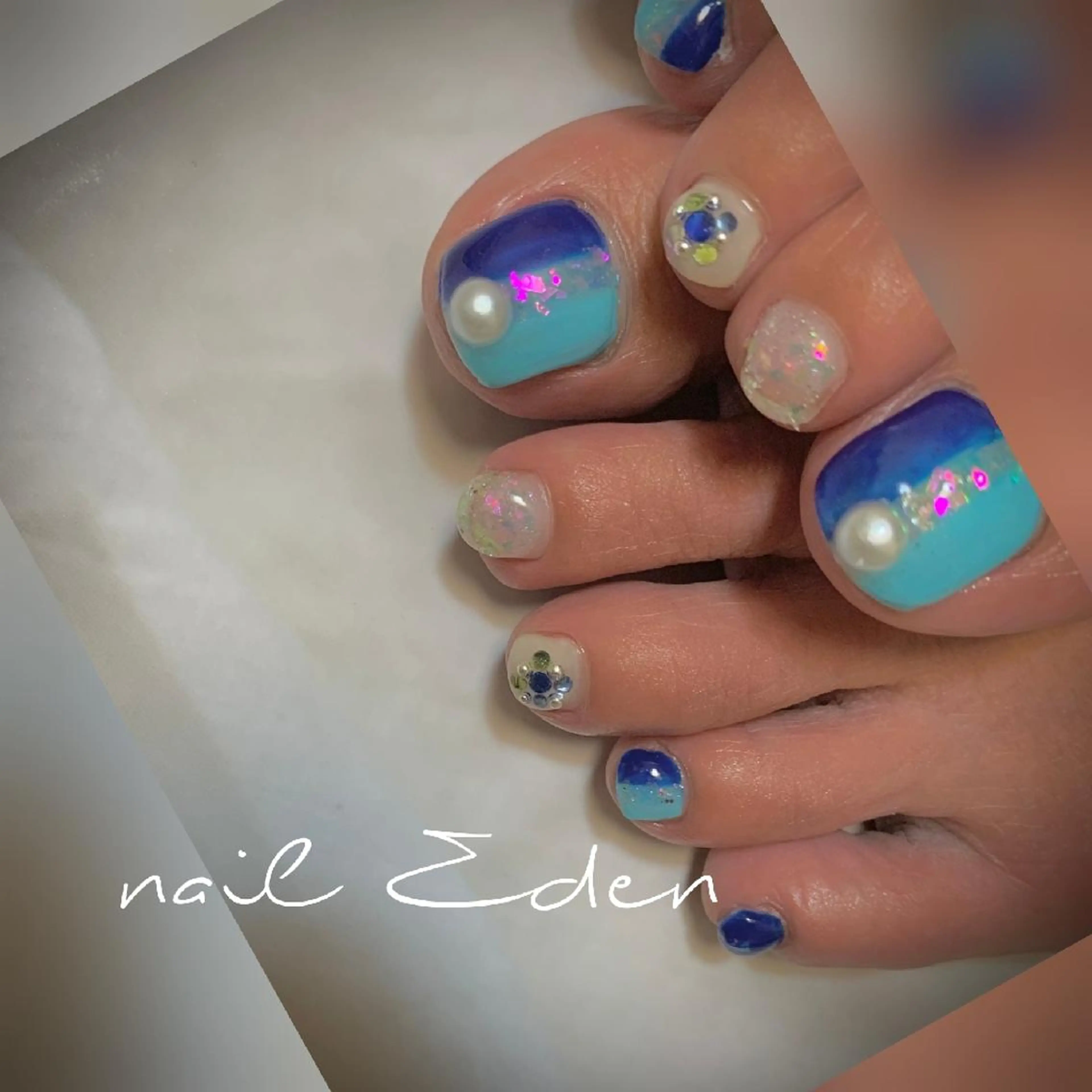 ネイル 持ち込み フットネイル Eden　private nail saron所属・Eden ♾️のネイルデザイン