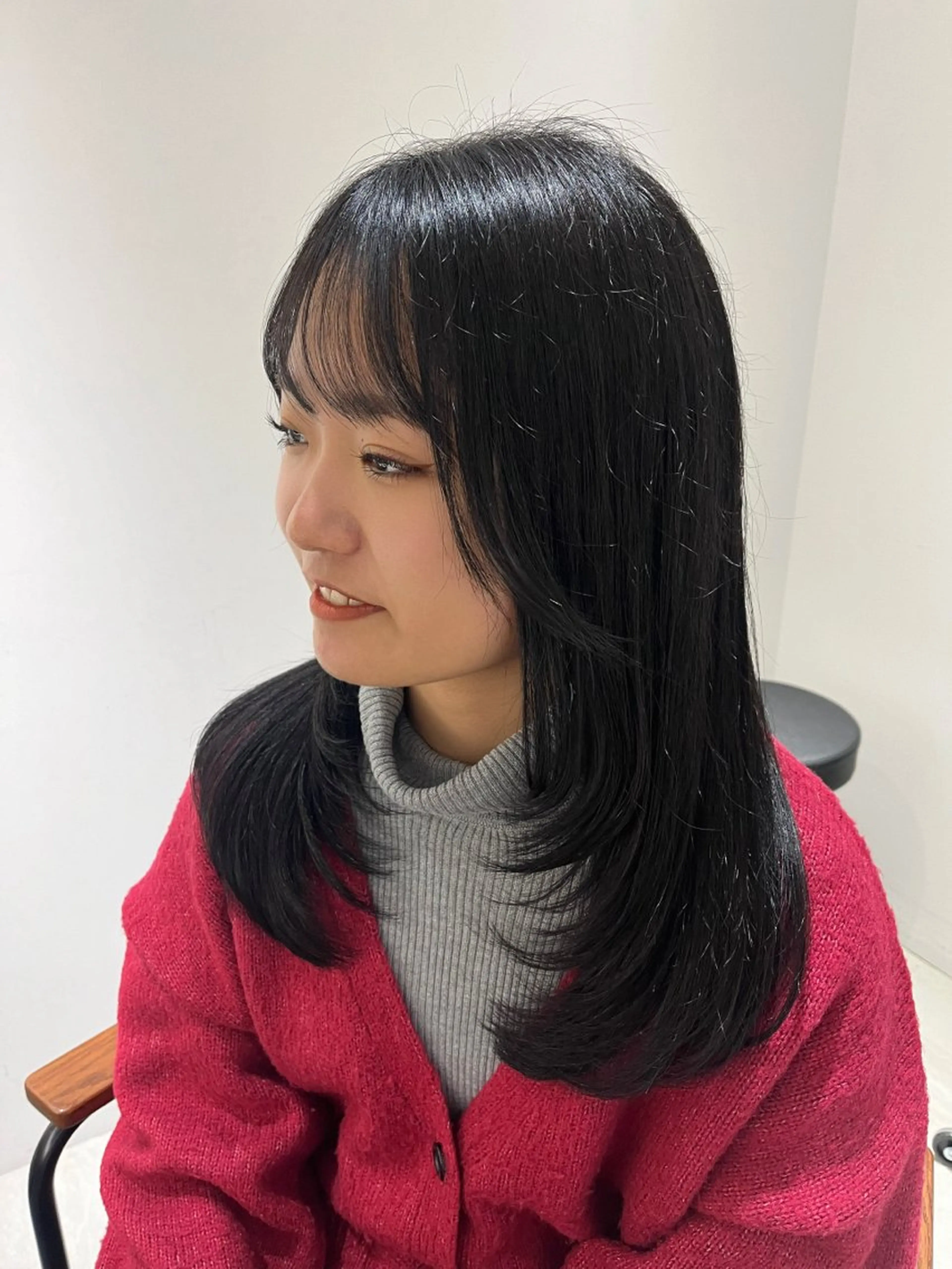 ミディアム レイヤーカット 髪質改善/レイヤー× 縮毛矯正🤍maiのヘアスタイル