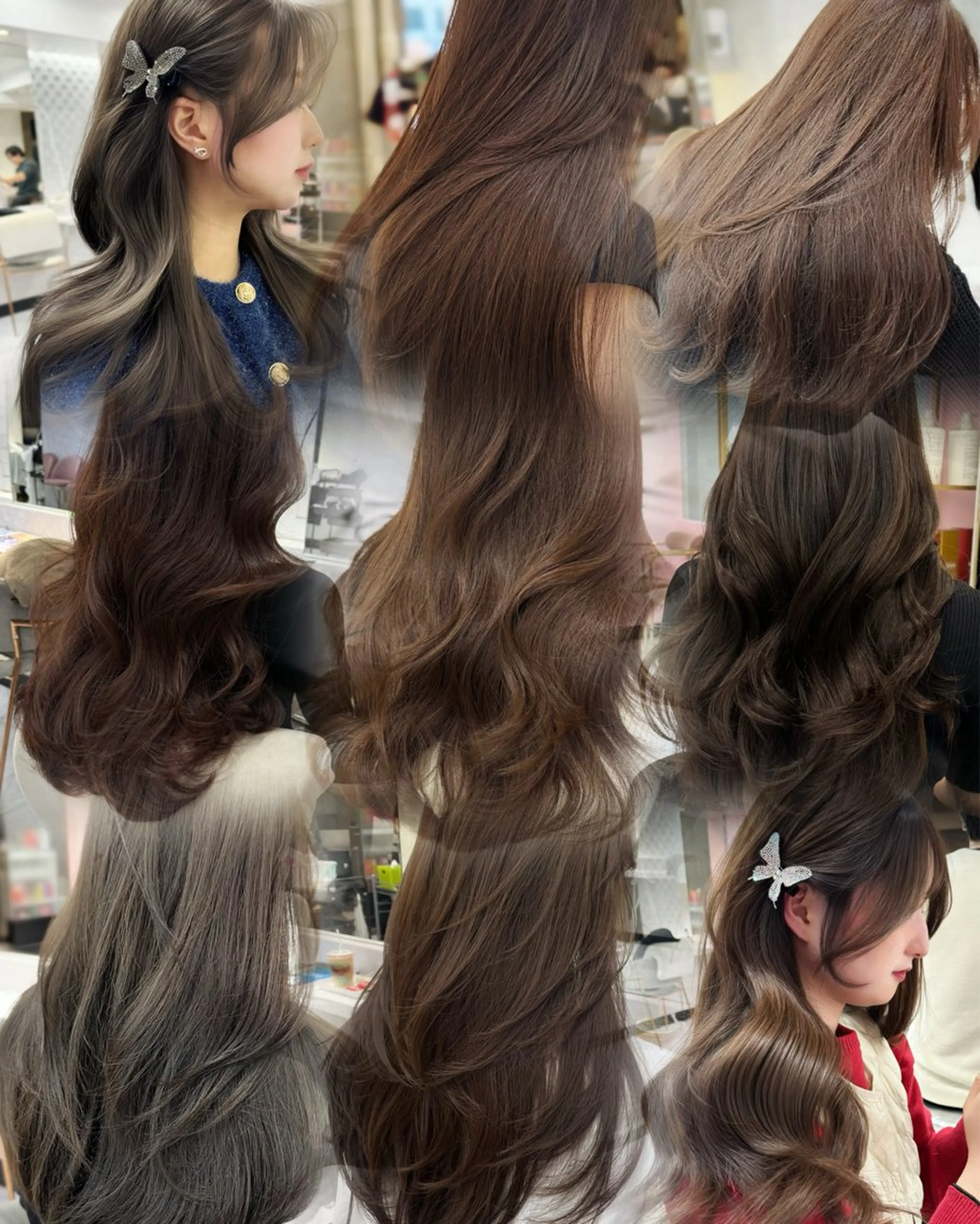 ロング カット ヘアカラー トリートメント 韓国ヘア/レイヤー カット/✨髪質改善のヘアスタイル