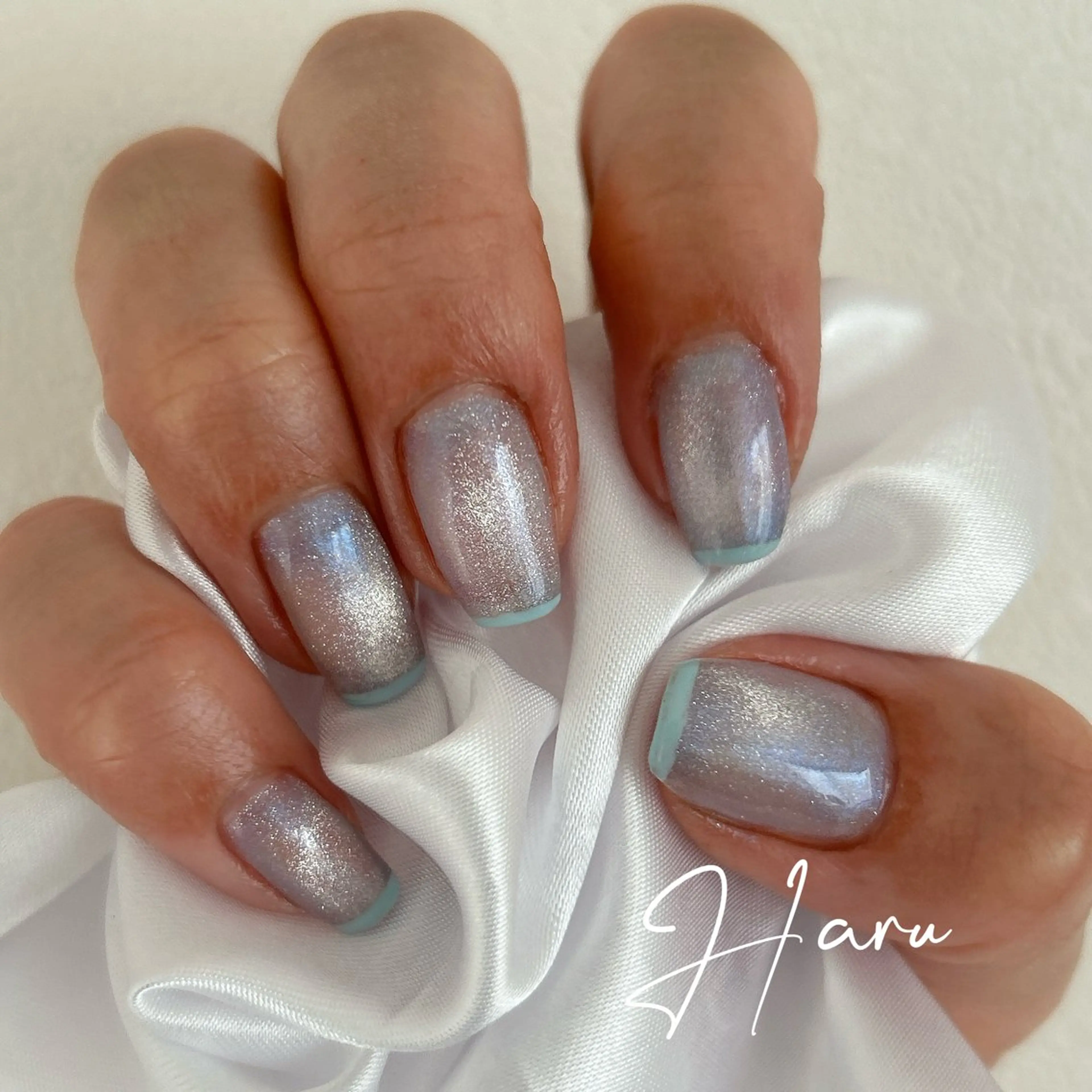 ネイル フレンチネイル マグネットネイル Haru .mのネイルデザイン