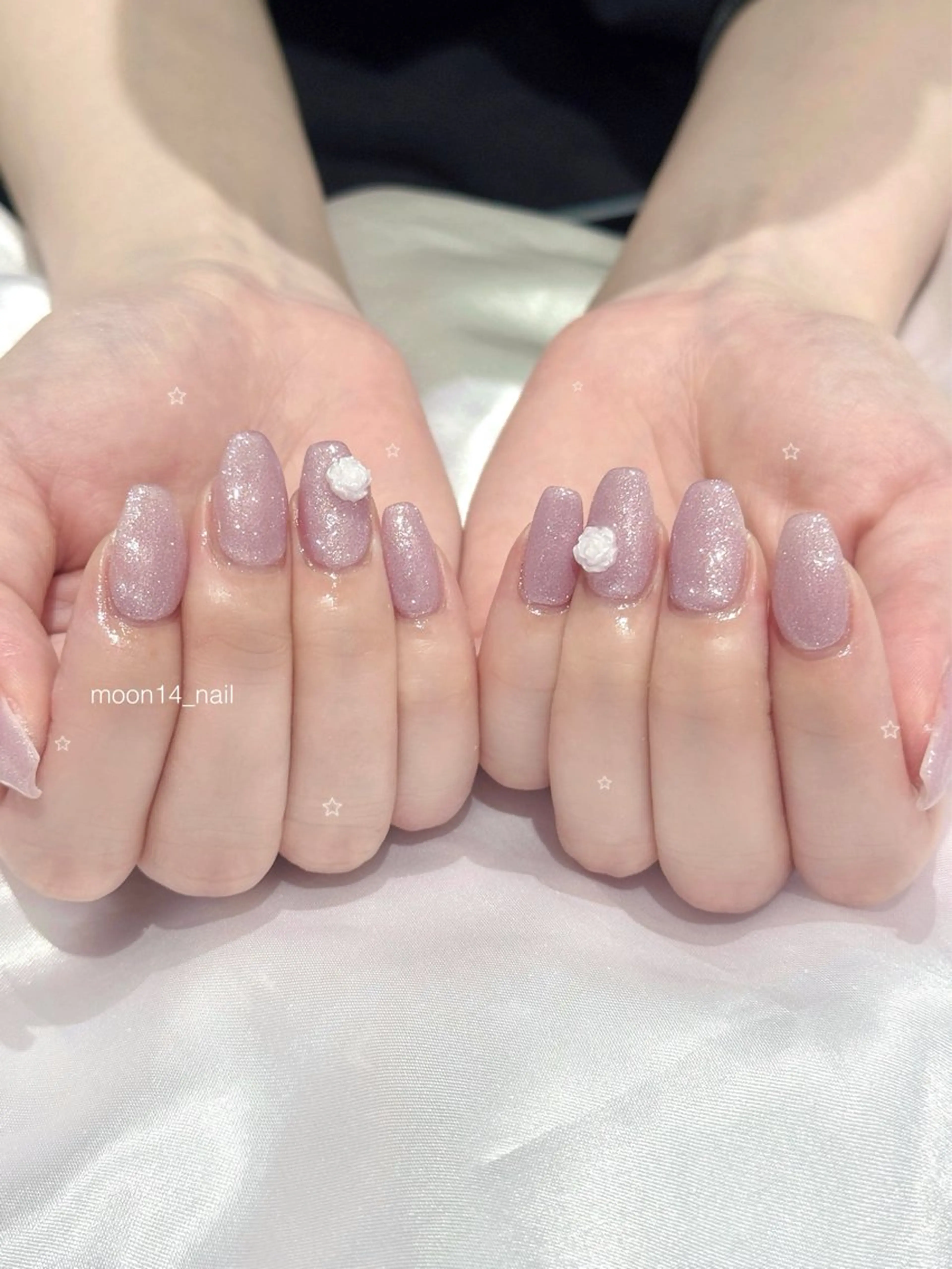 ネイル ジェルネイル キラキラネイル ラメ(グリッター) ワンカラーネイル パラジェル ハンドネイル natsuki 💫のネイルデザイン