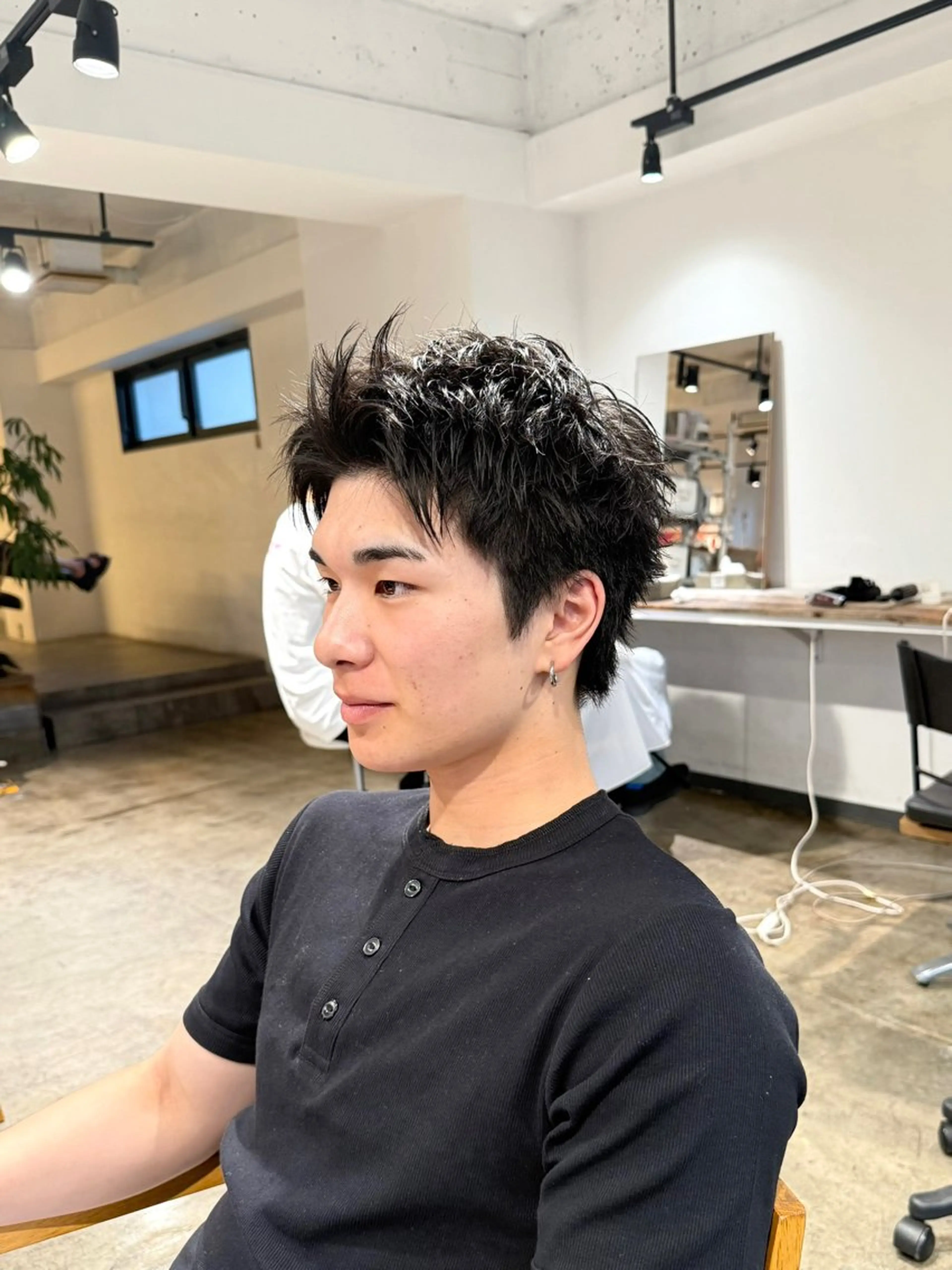 メンズ ダウンパーマ メンズパーマ スパイキーショート カット ヘアカラー パーマ トリートメント 骨格補正施術/メンズ 専門美容師/YUYAのヘアスタイル