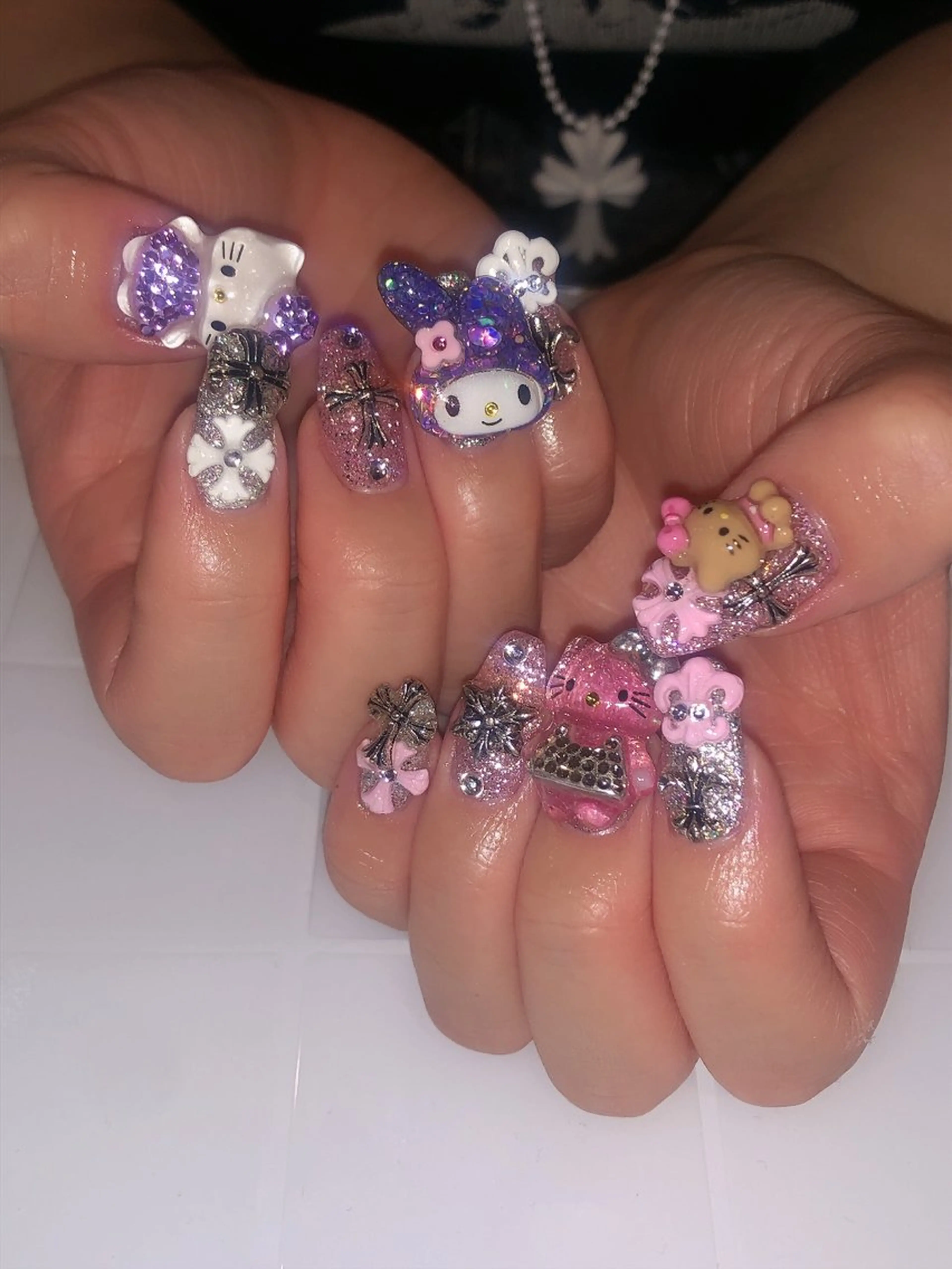 ネイル ロングネイル 持ち込み ハンドネイル フットネイル mi chiのネイルデザイン