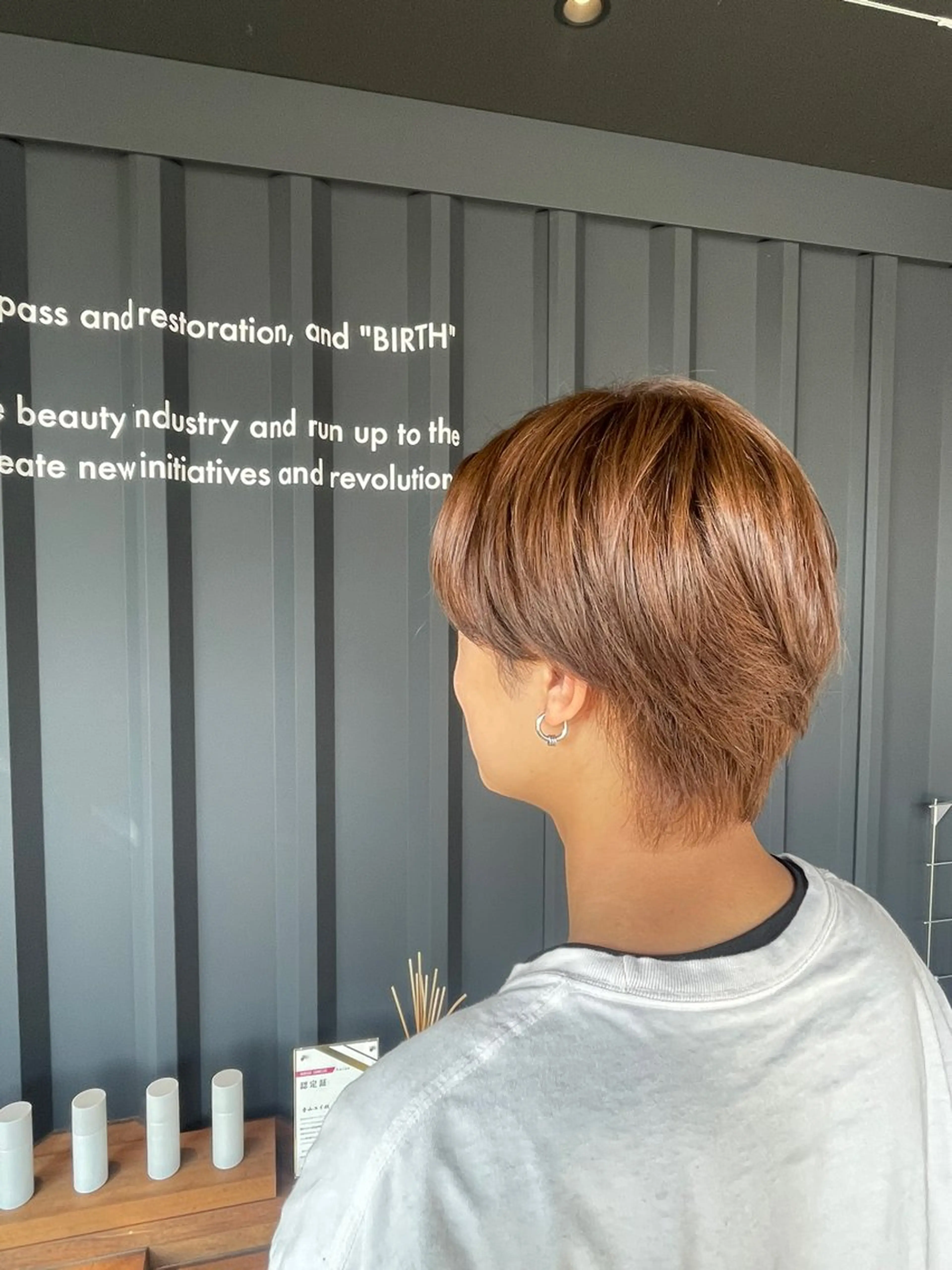 ショート カラー メンズ 水野 咲のヘアスタイル