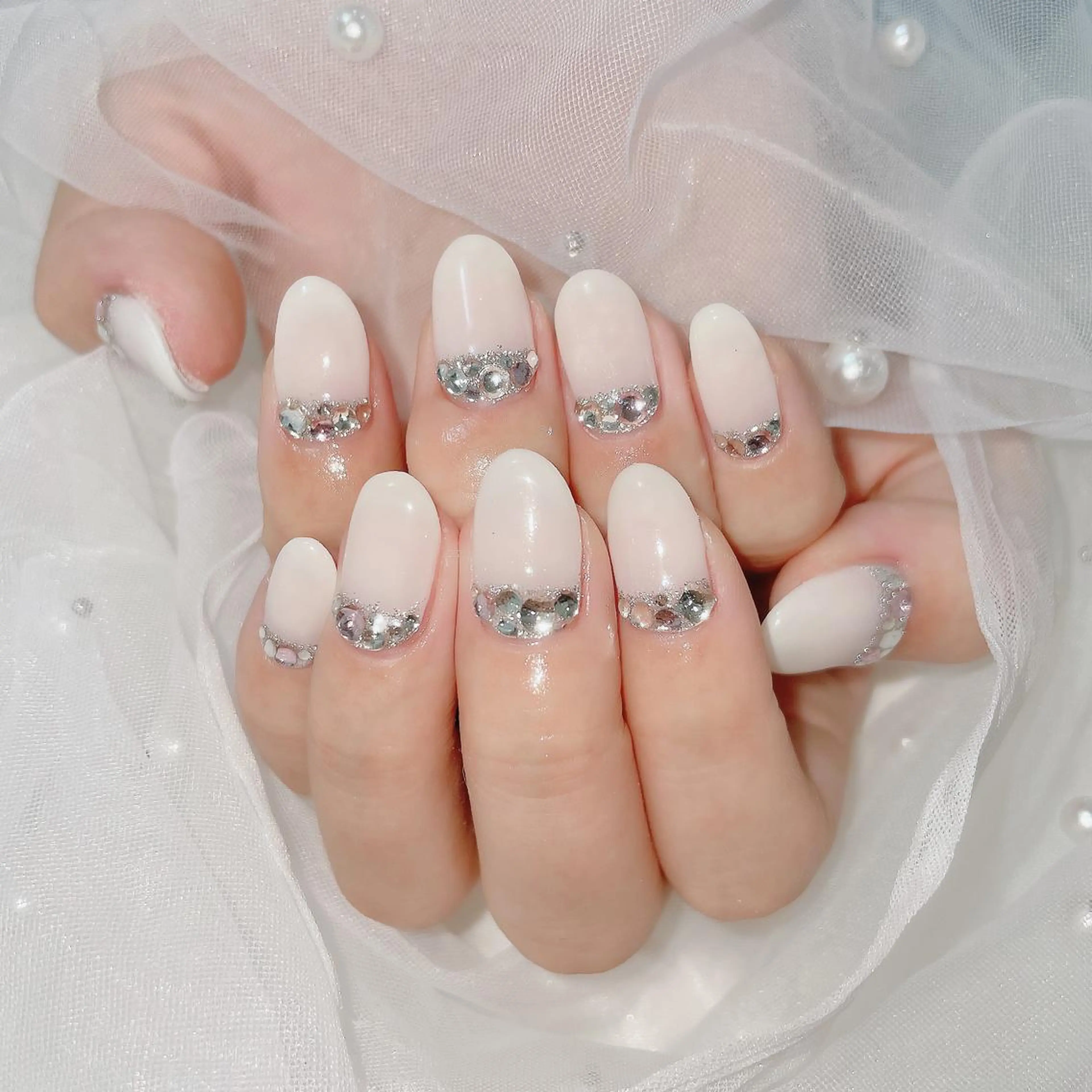 ネイル チークネイル フラッシュネイル フットネイル フレンチネイル キラキラネイル merci nail所属・merci nailのネイルデザイン