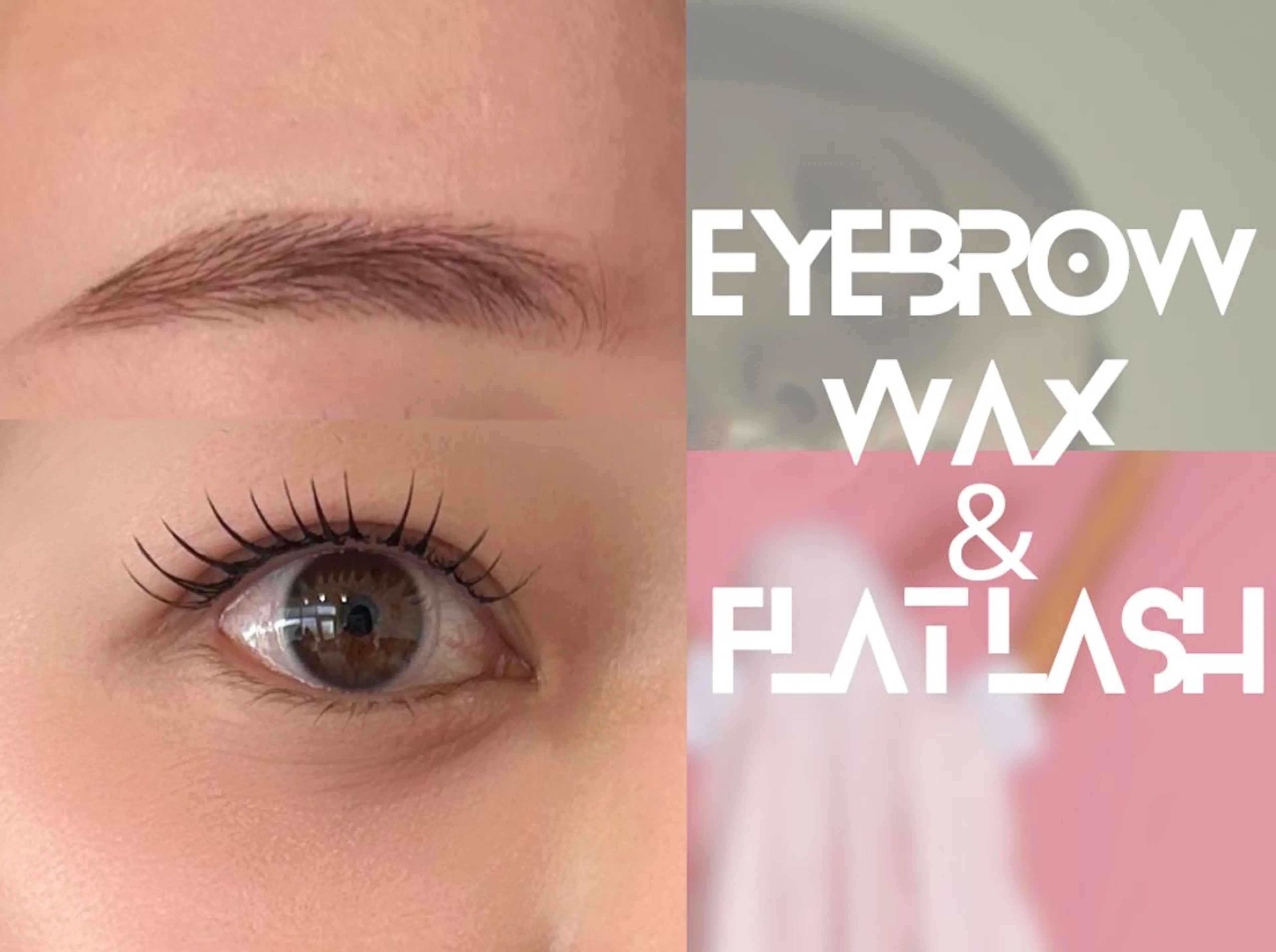 【同時施術で時短】フラットラッシュ120本+アイブロウWAX 14980→13980(予約リクエスト⭕️)の写真