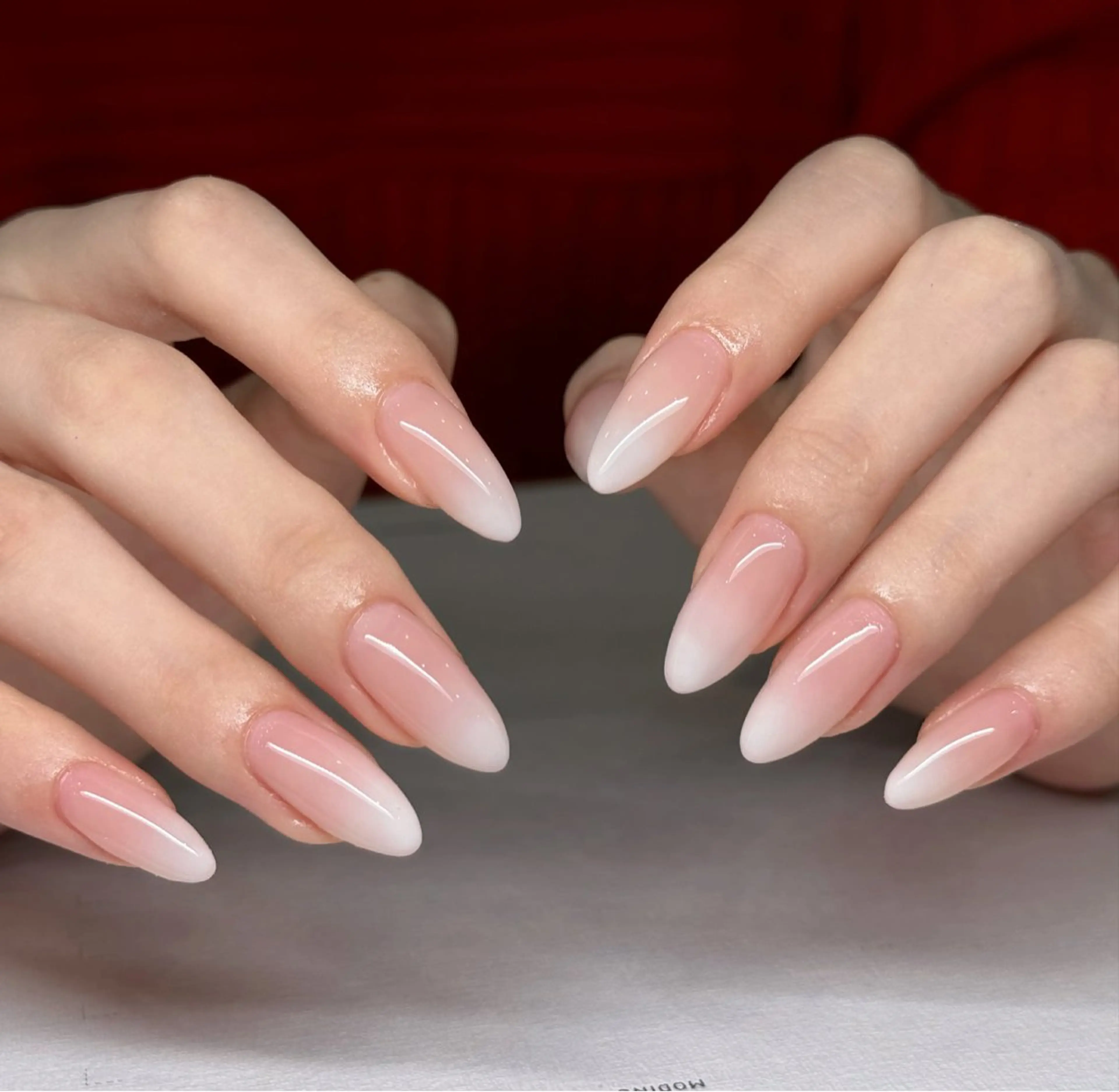 ネイル オーロラネイル ブルー チークネイル フットネイル フレンチネイル ハンドネイル HANA ハナのネイルデザイン