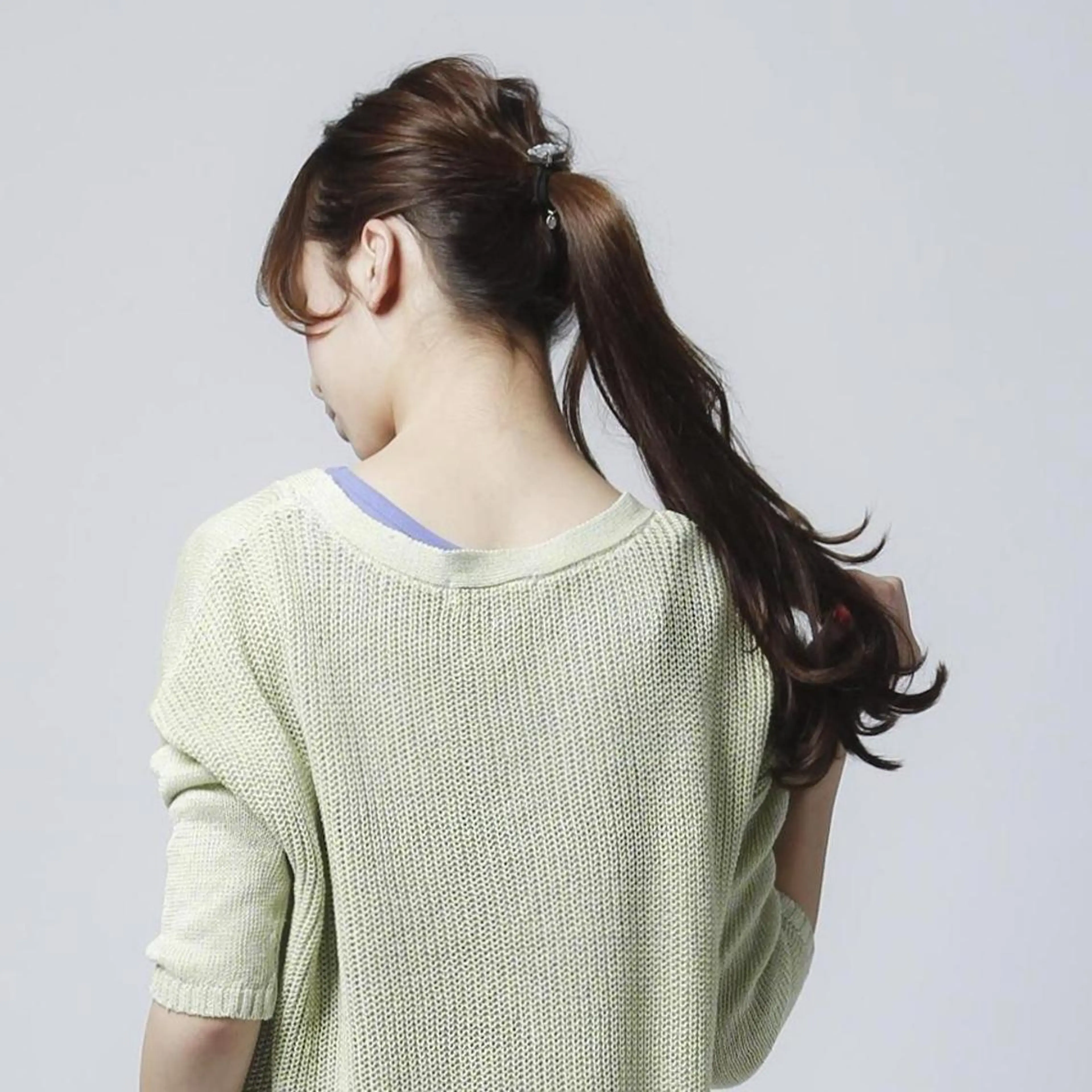 ロング カラー パーマ ヘアアレンジ ポニーテール カット パーマ トリートメント ヘアセット  知念　香トータル ビューティー🌷のヘアスタイル