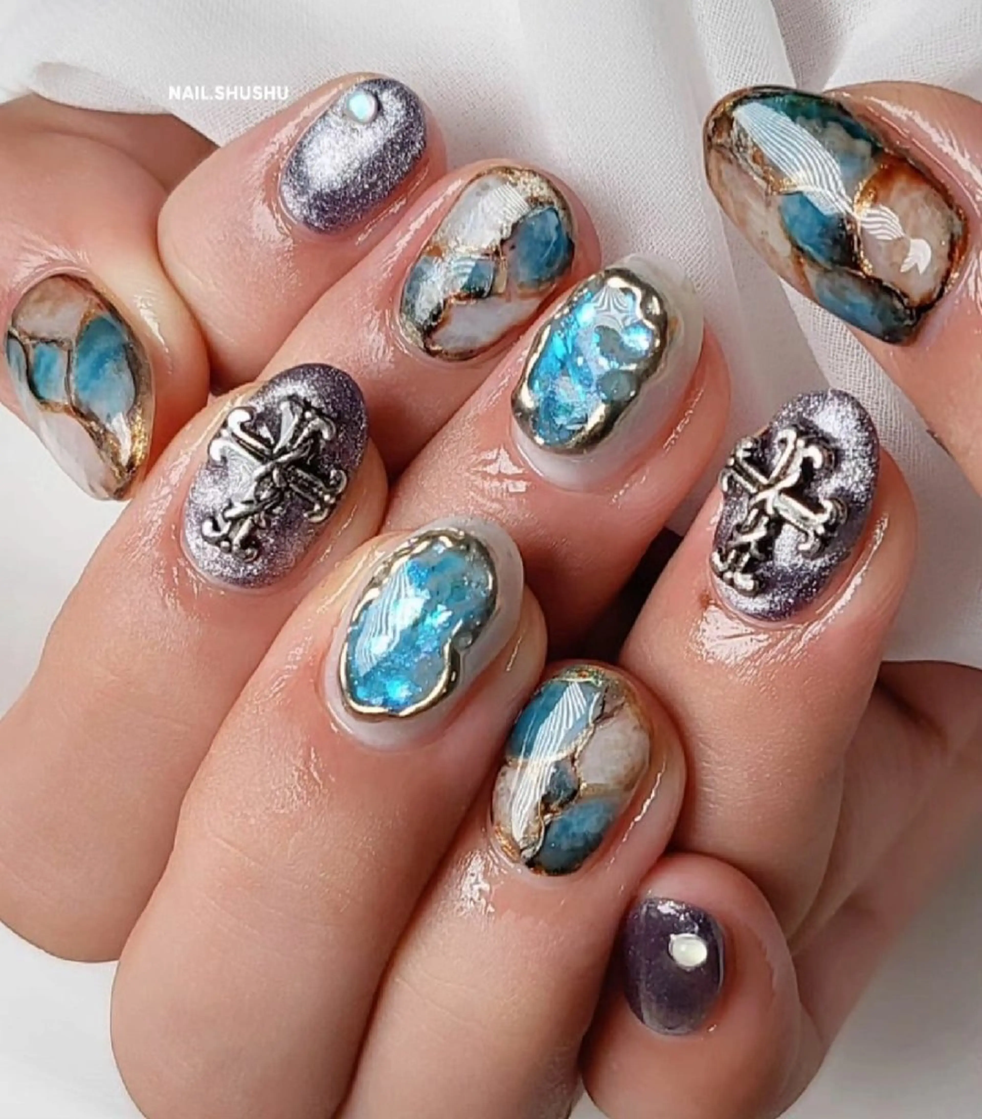 ネイル 持ち込み ニュアンスネイル ワンカラーネイル シンプルネイル 夏ネイル 3dパーツ/流行り 👧shushu❤️のネイルデザイン