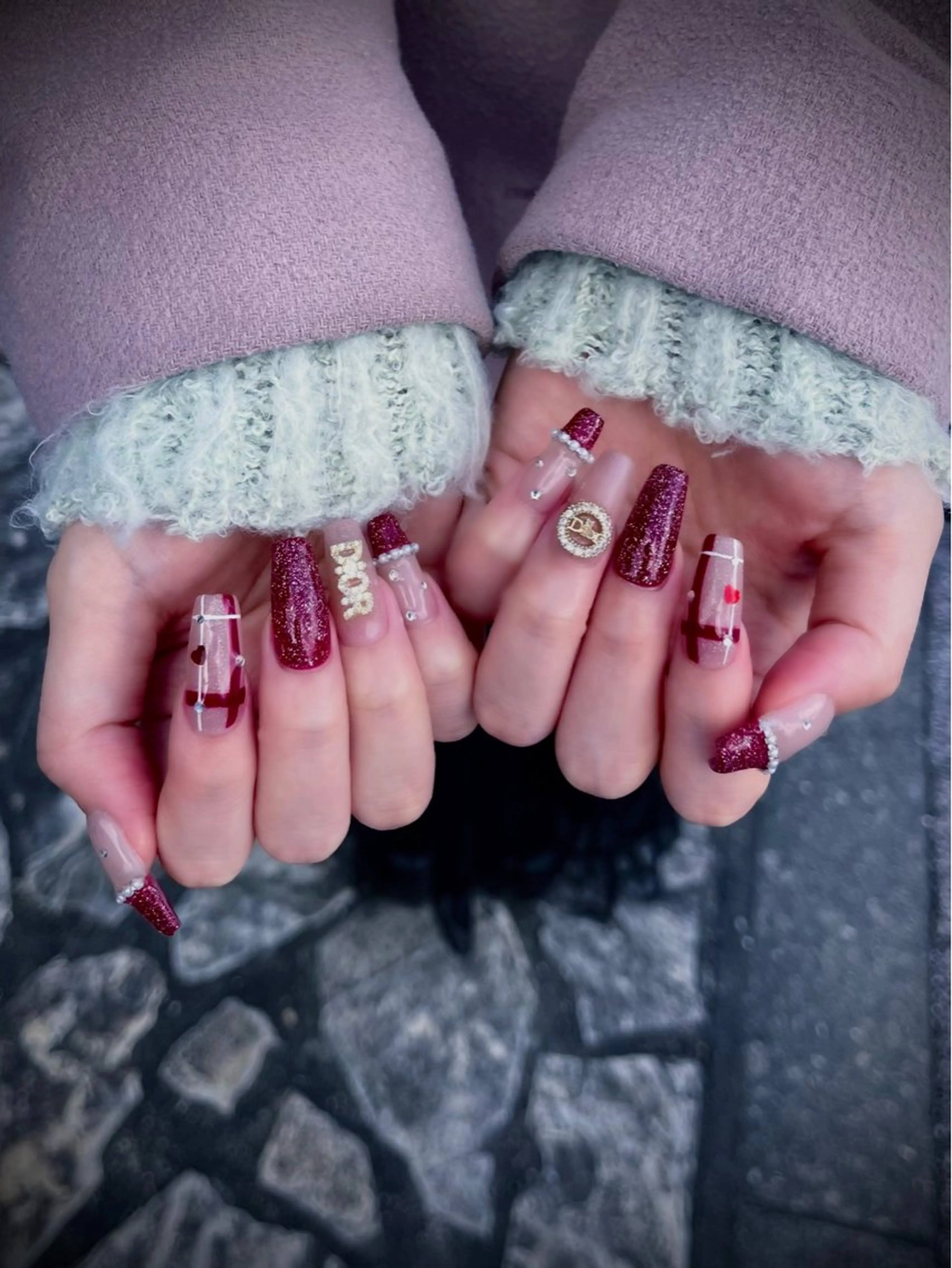 ネイル キラキラネイル マグネットネイル ワンカラーネイル スカルプネイル ワンホンネイル nine.🦋 YUKOのネイルデザイン